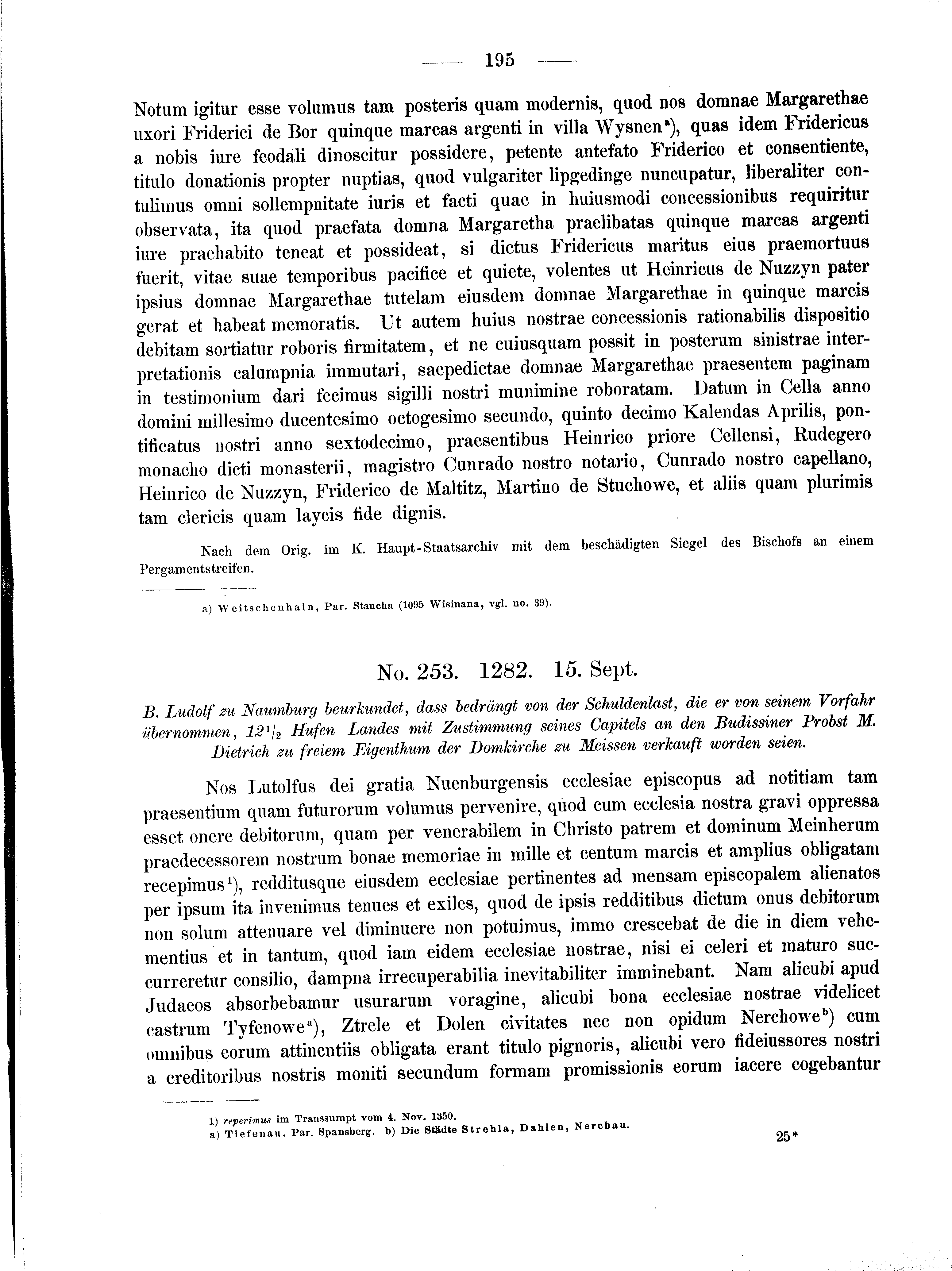 Historische Urkunde Seite 195 aus Band cds2_01