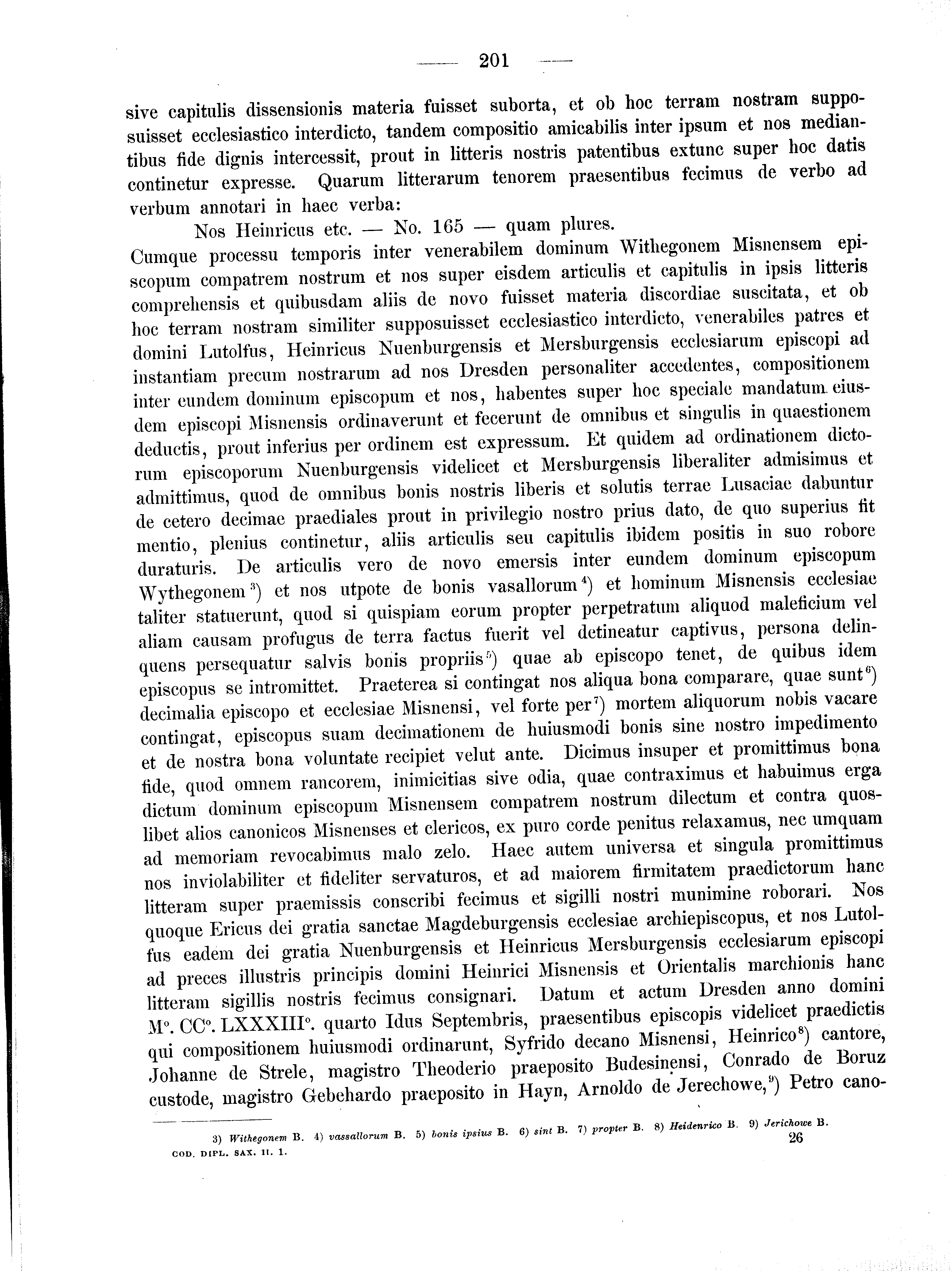 Historische Urkunde Seite 201 aus Band cds2_01