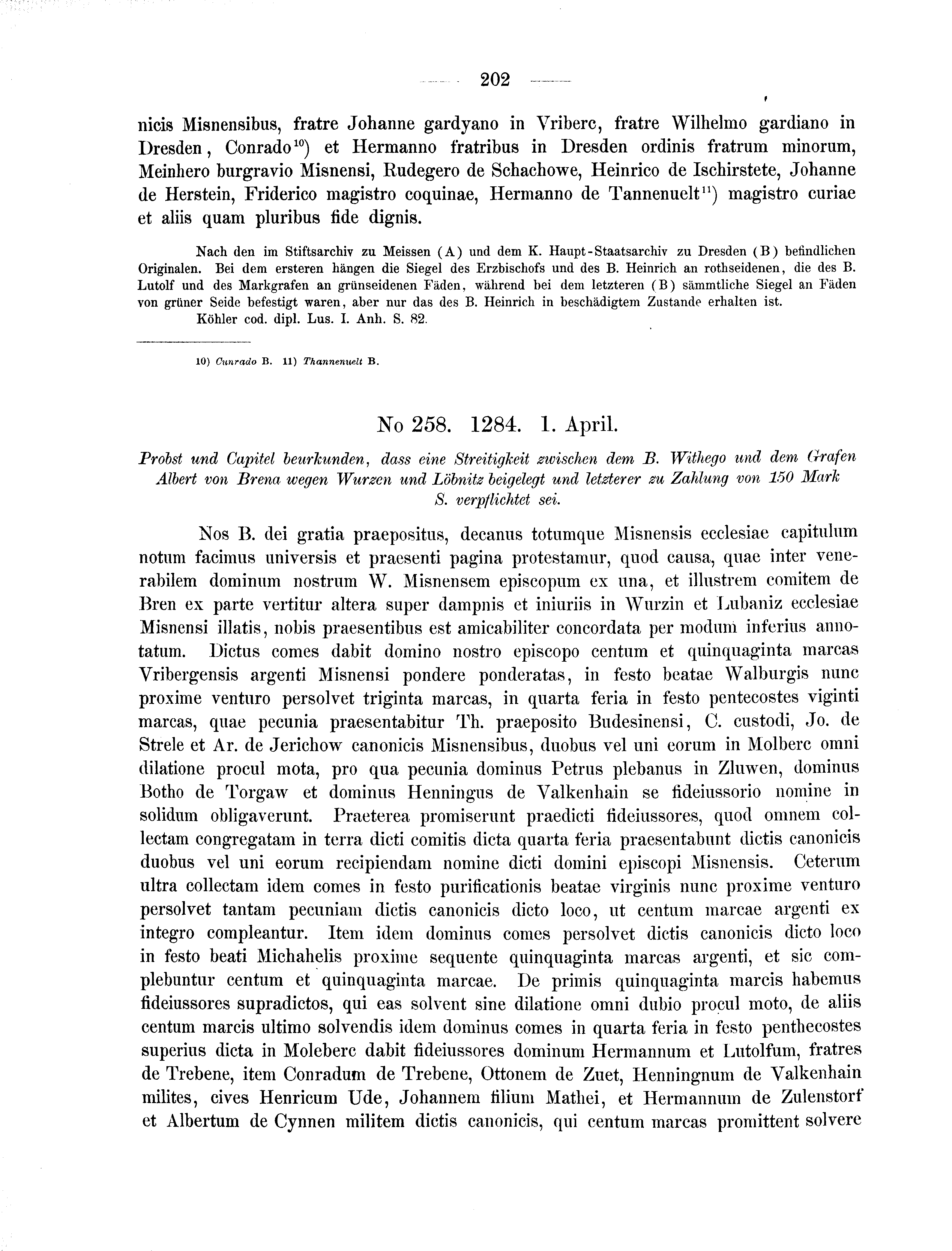 Historische Urkunde Seite 202 aus Band cds2_01