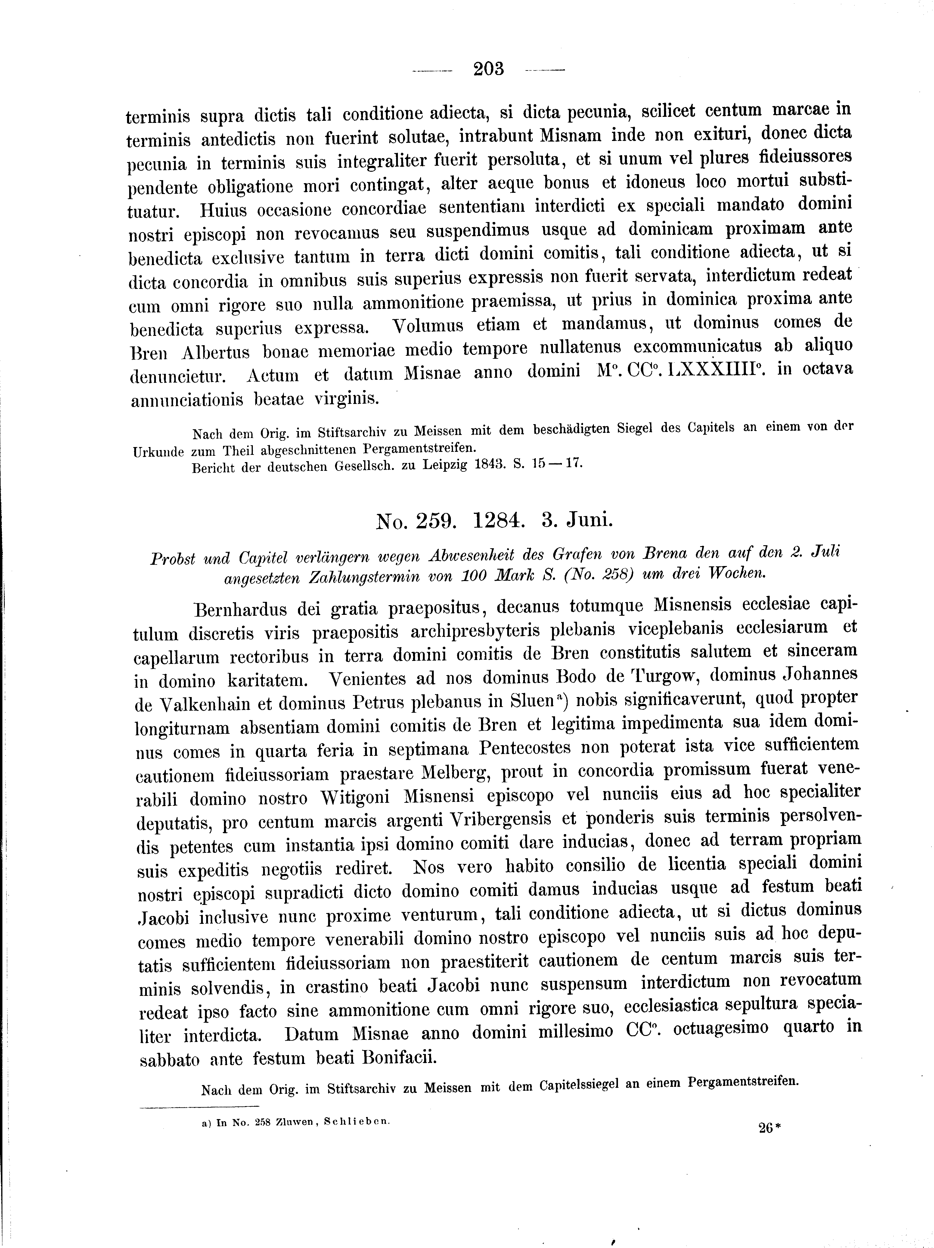 Historische Urkunde Seite 203 aus Band cds2_01