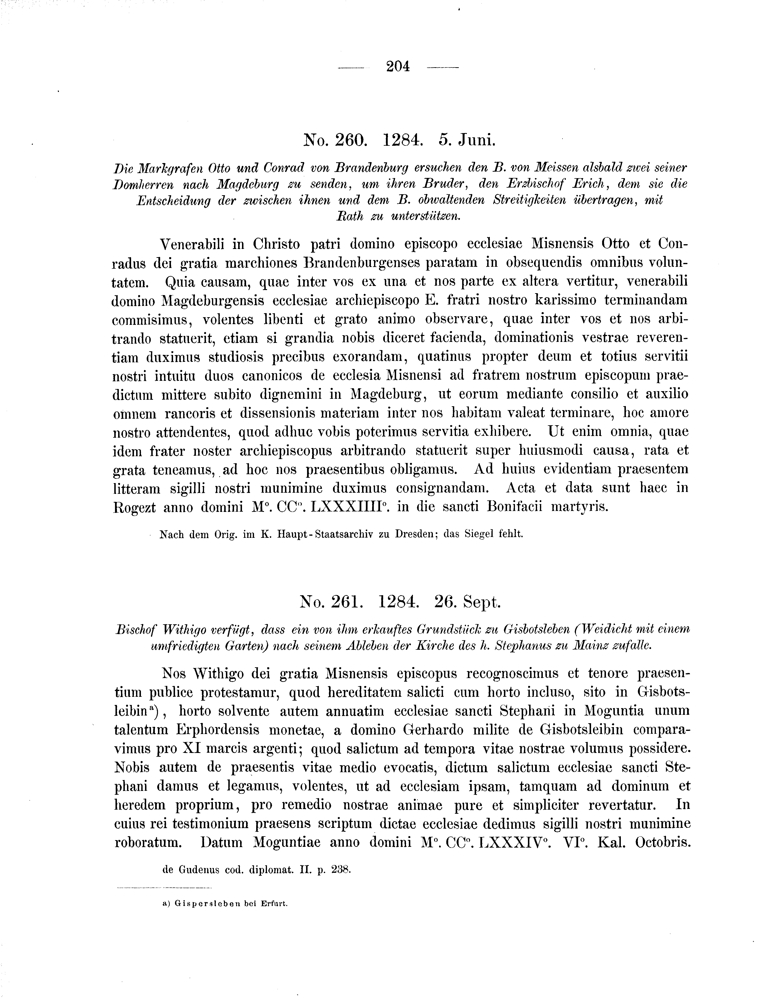 Historische Urkunde Seite 204 aus Band cds2_01