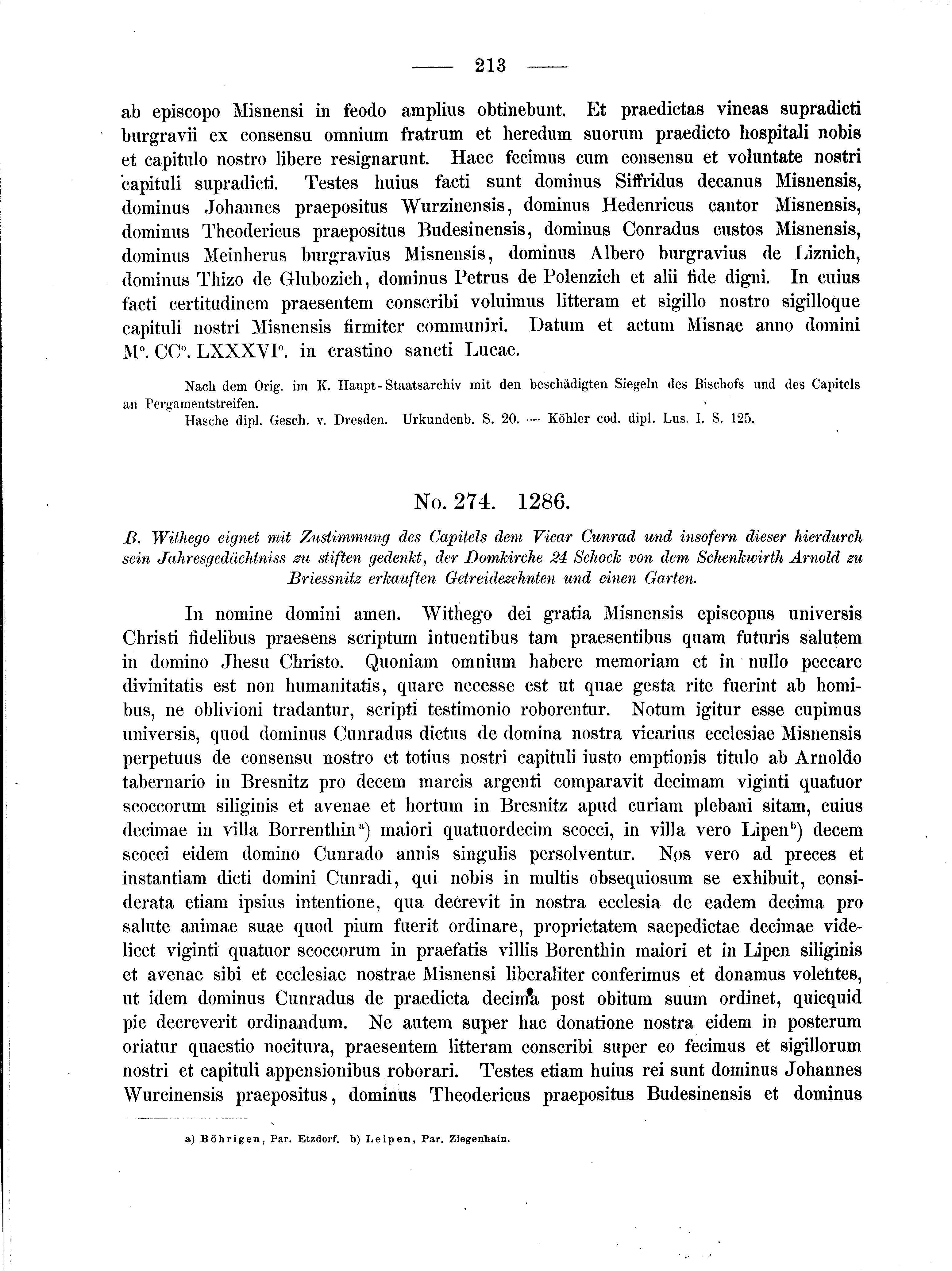 Historische Urkunde Seite 213 aus Band cds2_01