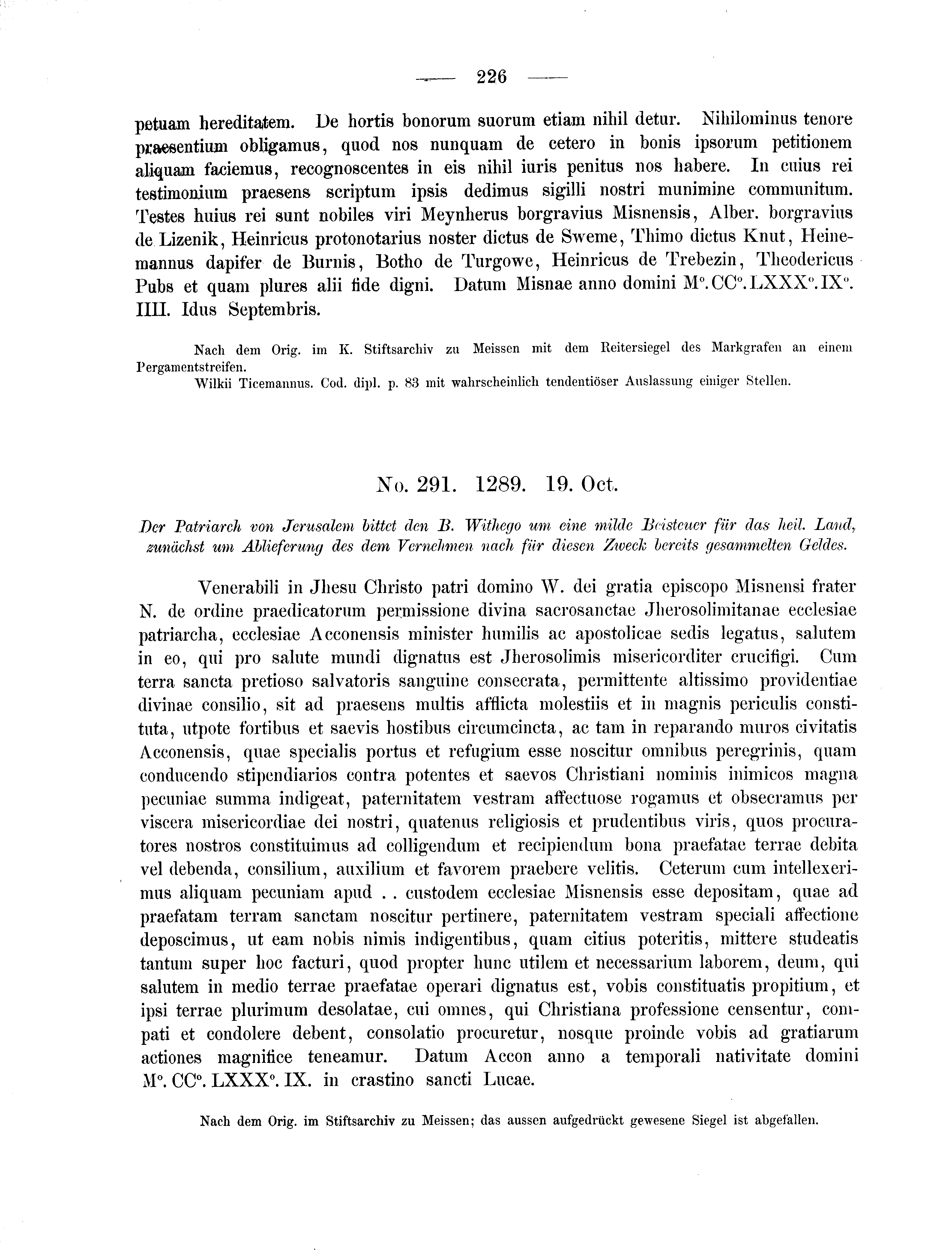 Historische Urkunde Seite 226 aus Band cds2_01