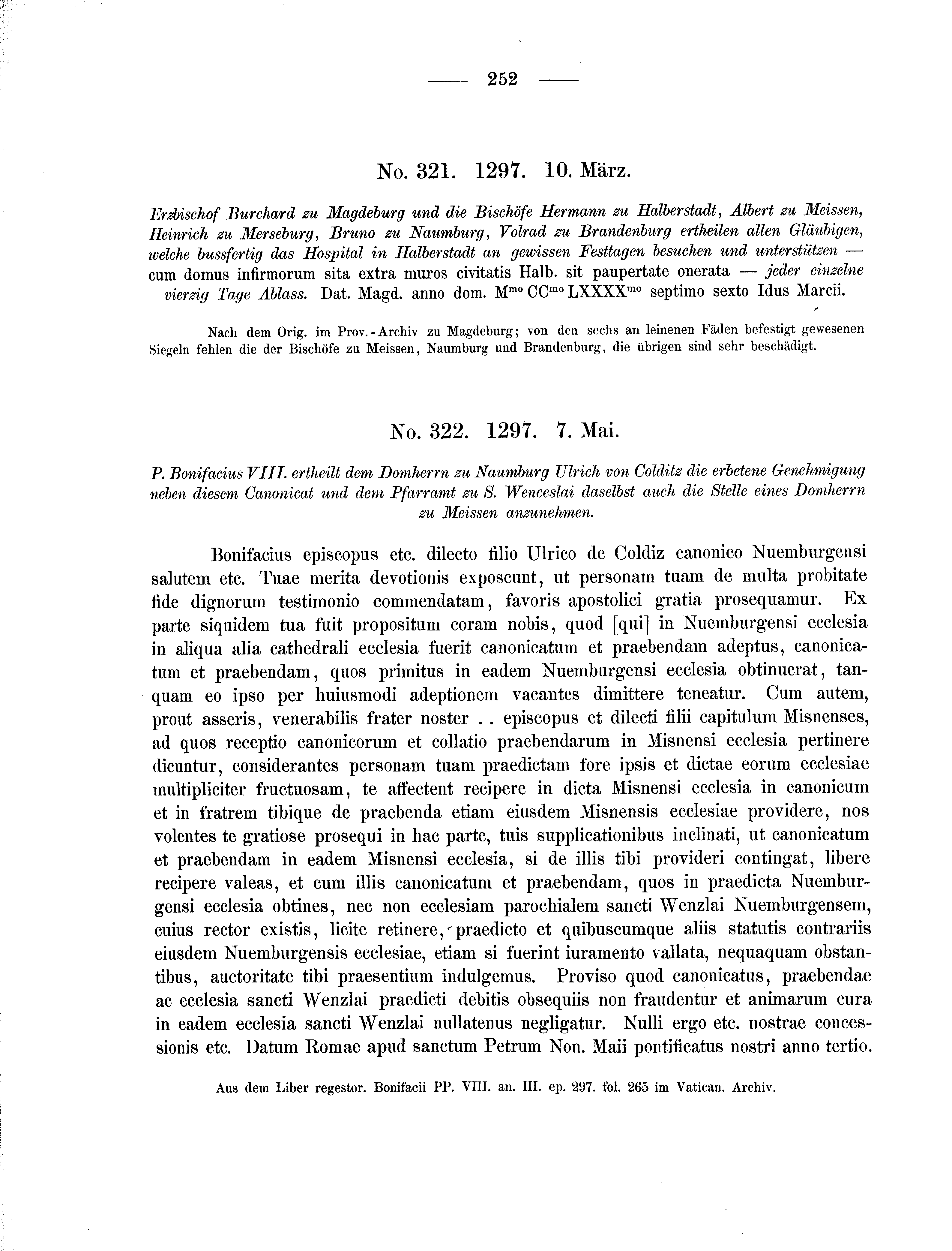 Historische Urkunde Seite 252 aus Band cds2_01