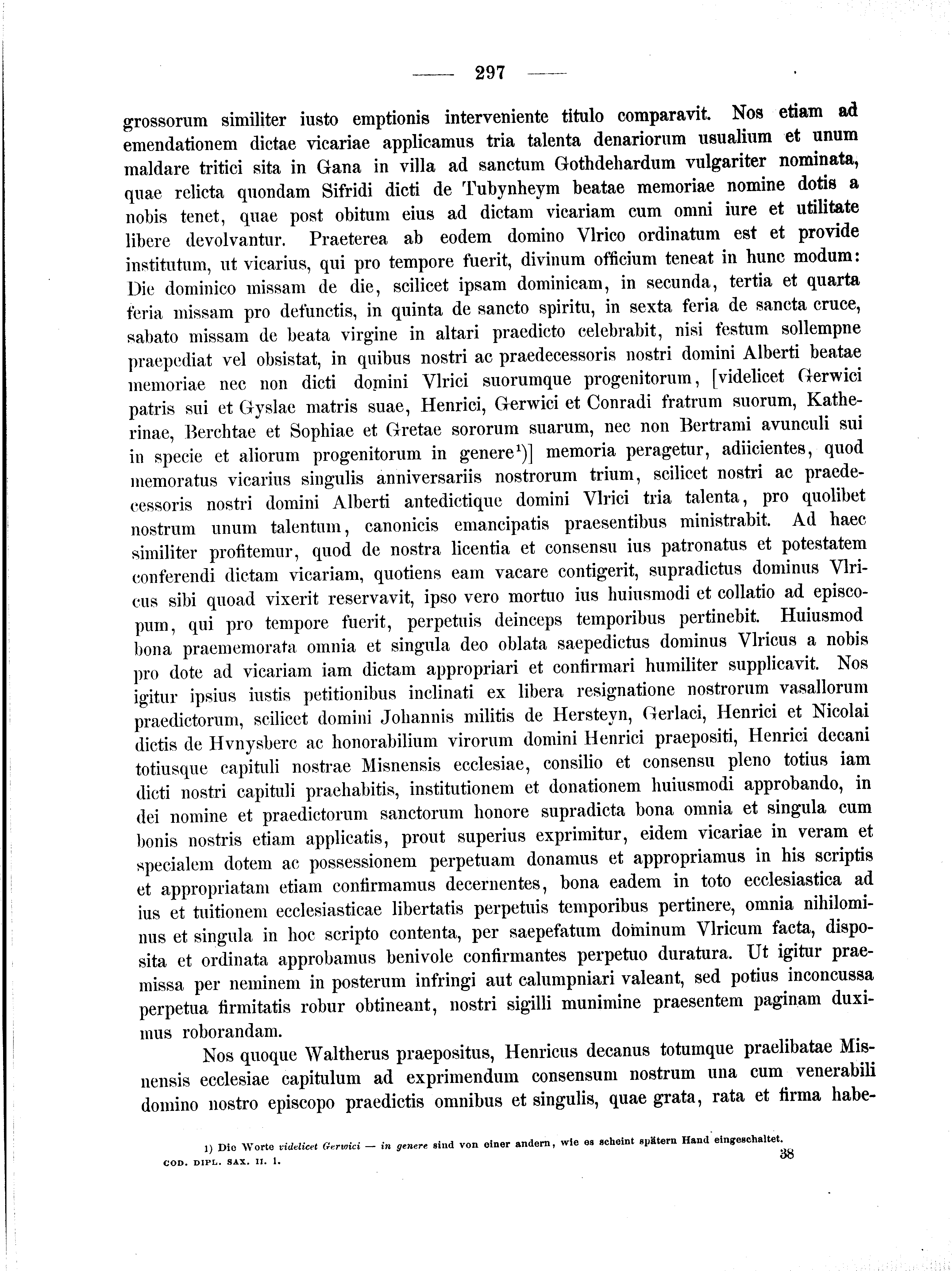 Historische Urkunde Seite 297 aus Band cds2_01