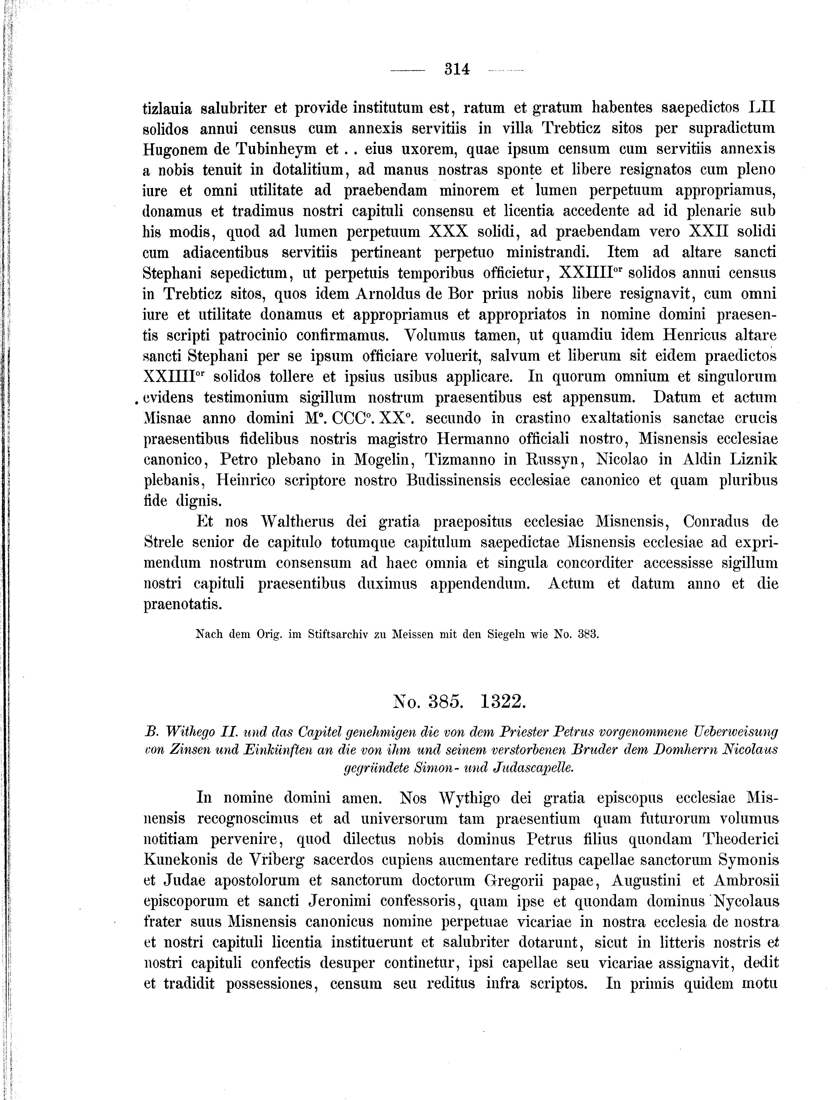 Historische Urkunde Seite 314 aus Band cds2_01