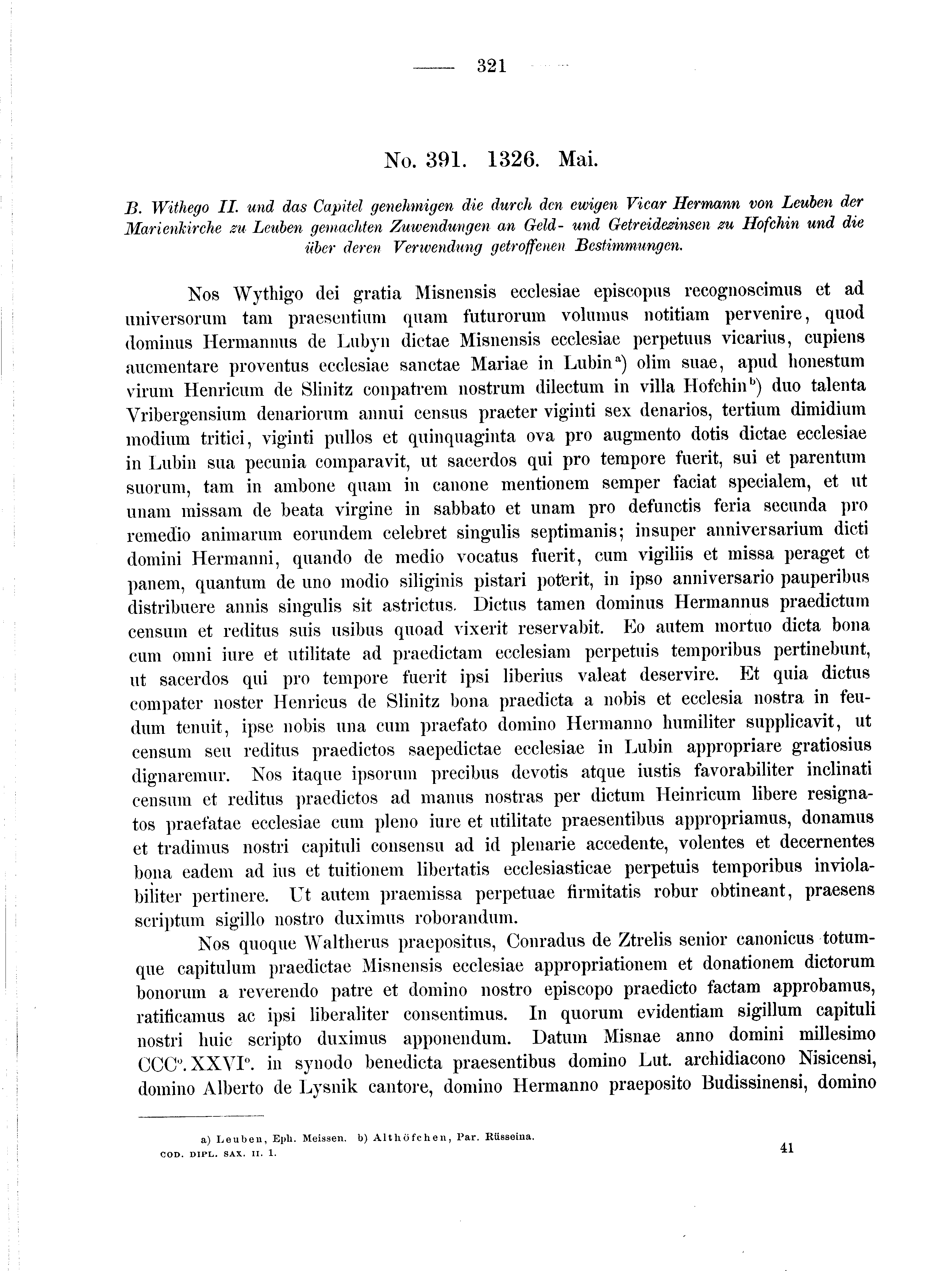 Historische Urkunde Seite 321 aus Band cds2_01