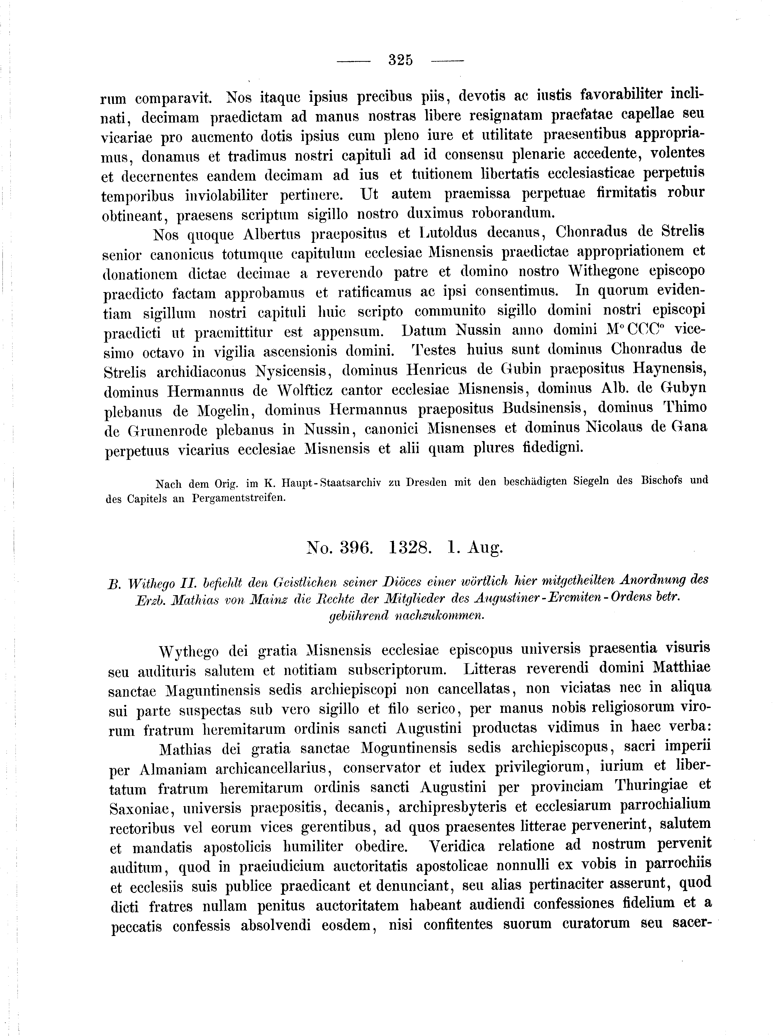 Historische Urkunde Seite 325 aus Band cds2_01