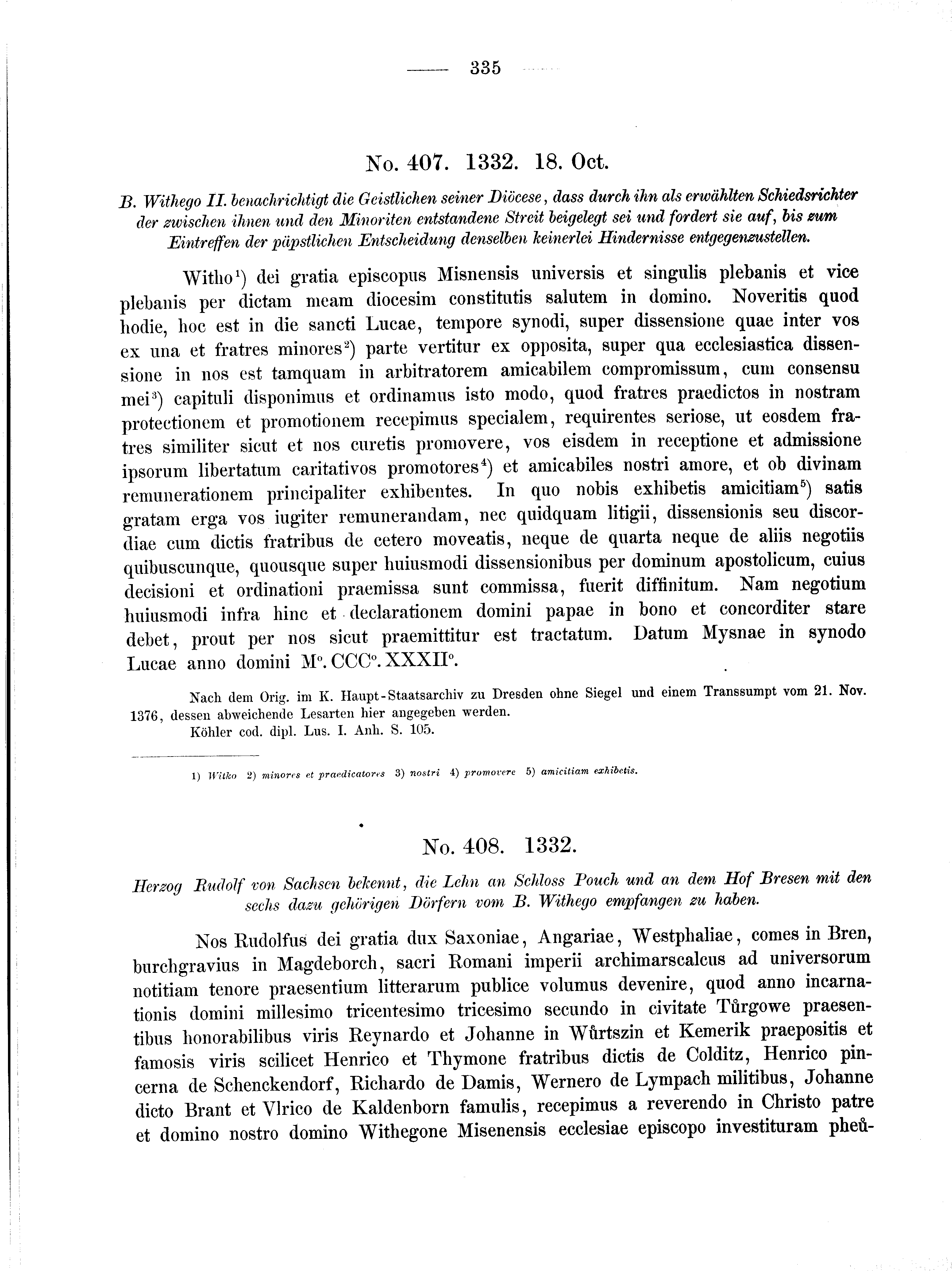 Historische Urkunde Seite 335 aus Band cds2_01