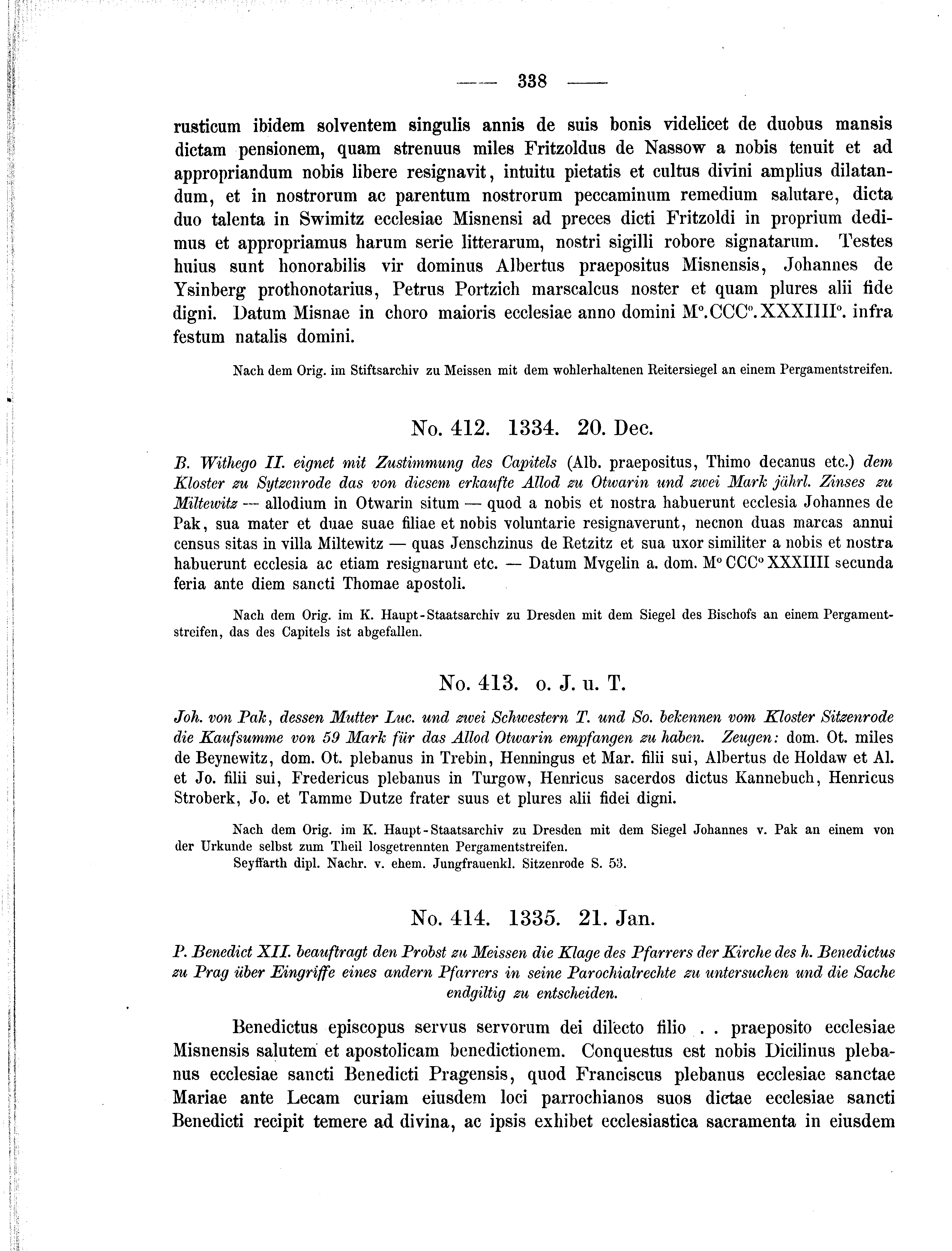 Historische Urkunde Seite 338 aus Band cds2_01