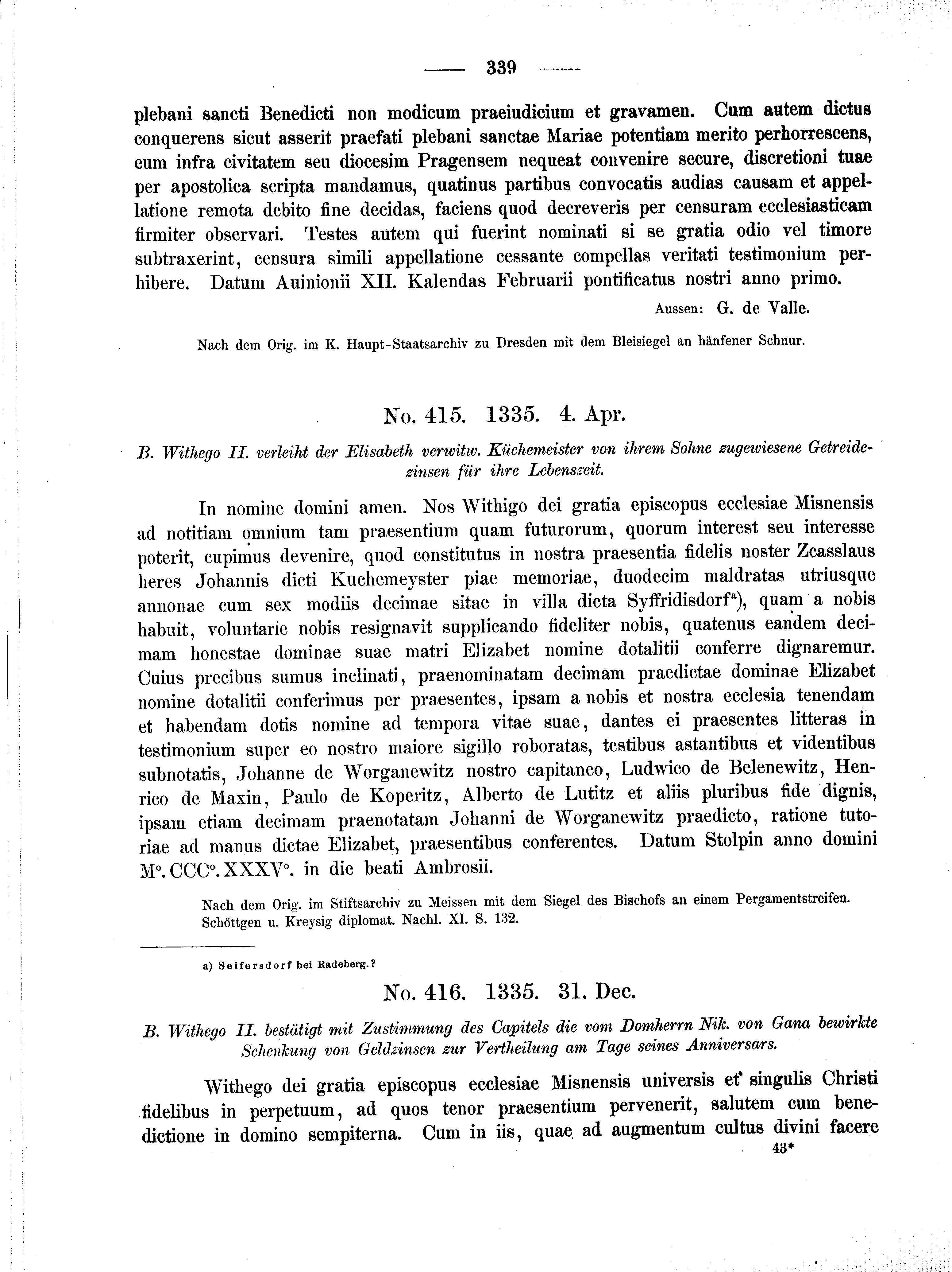 Historische Urkunde Seite 339 aus Band cds2_01