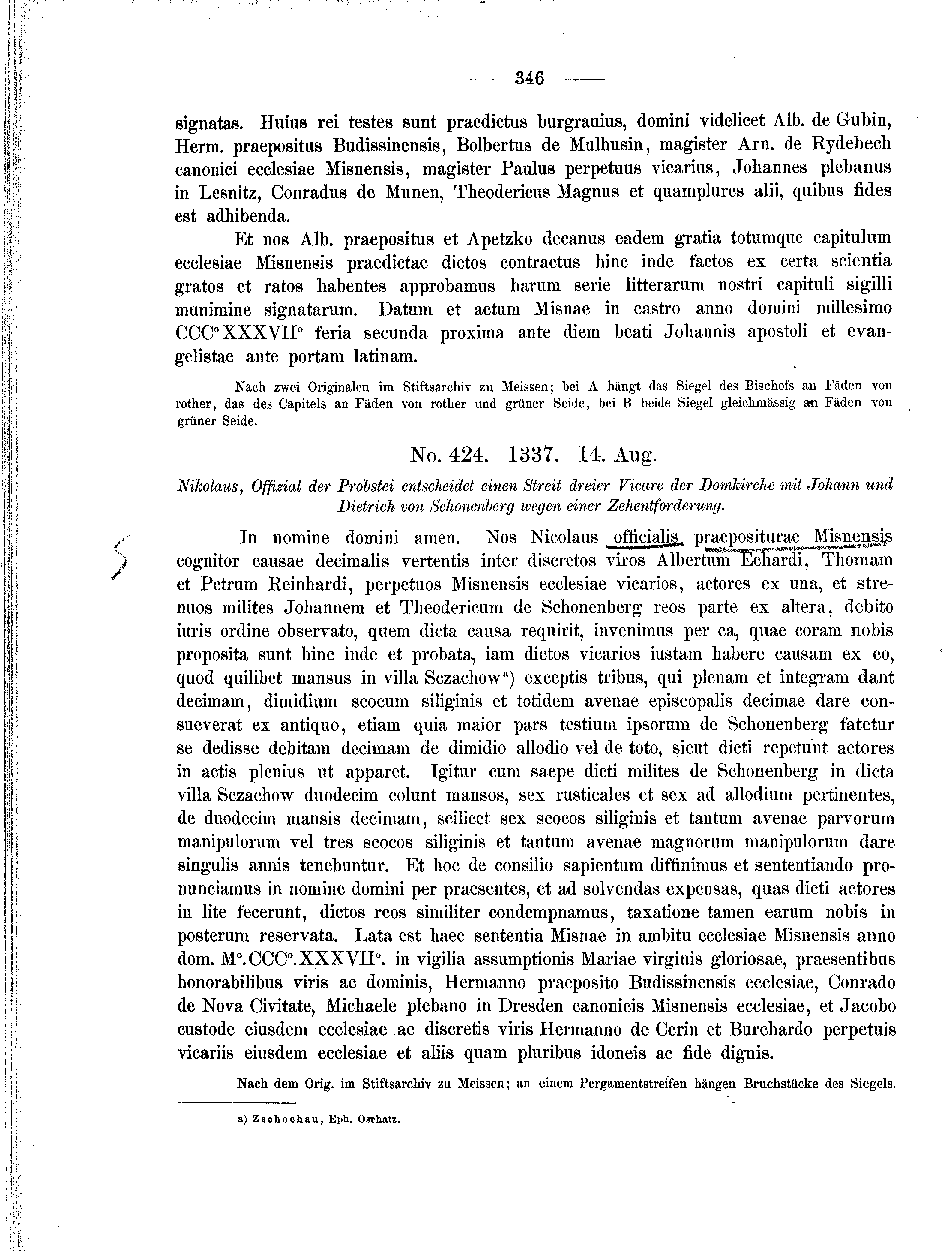 Historische Urkunde Seite 346 aus Band cds2_01