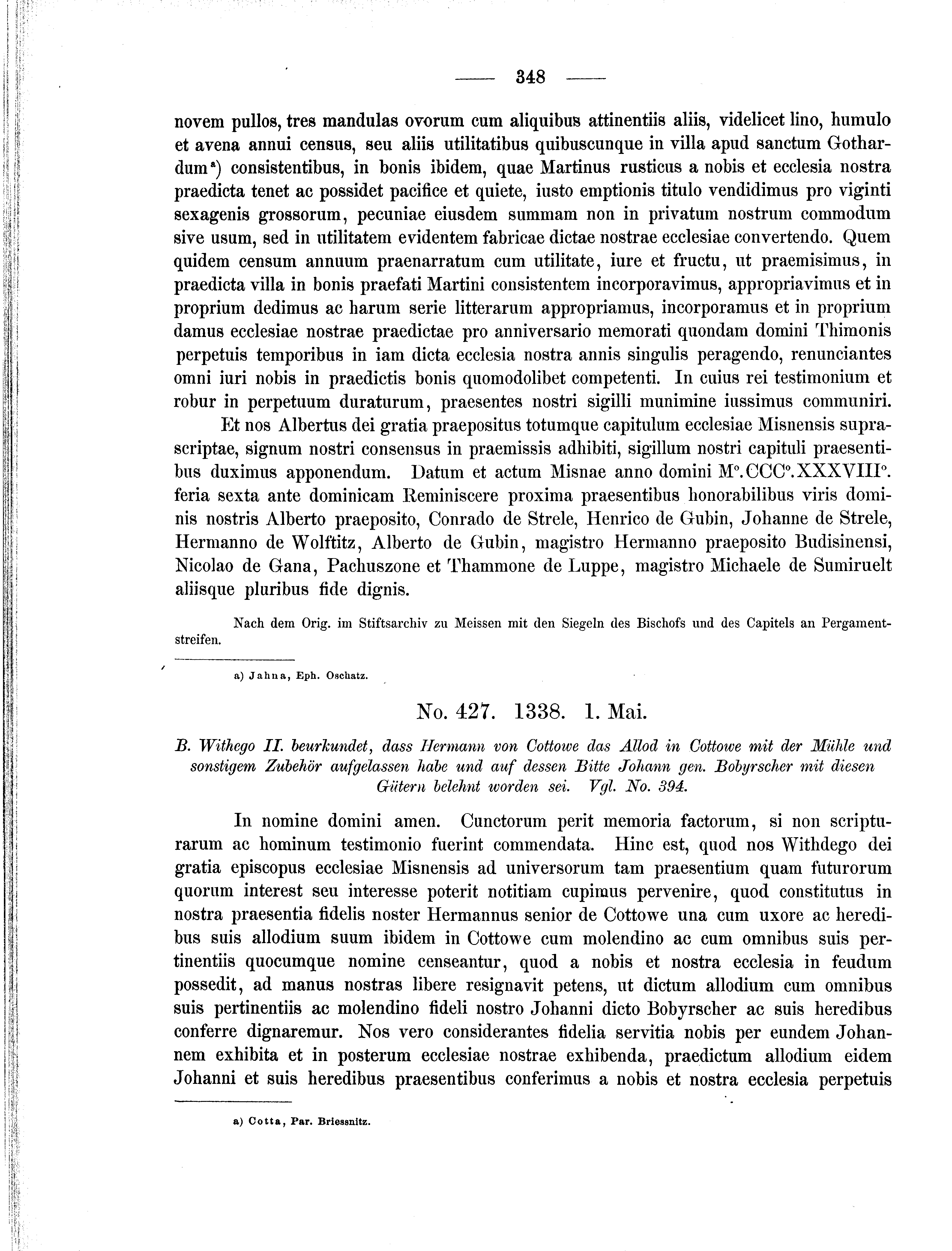 Historische Urkunde Seite 348 aus Band cds2_01