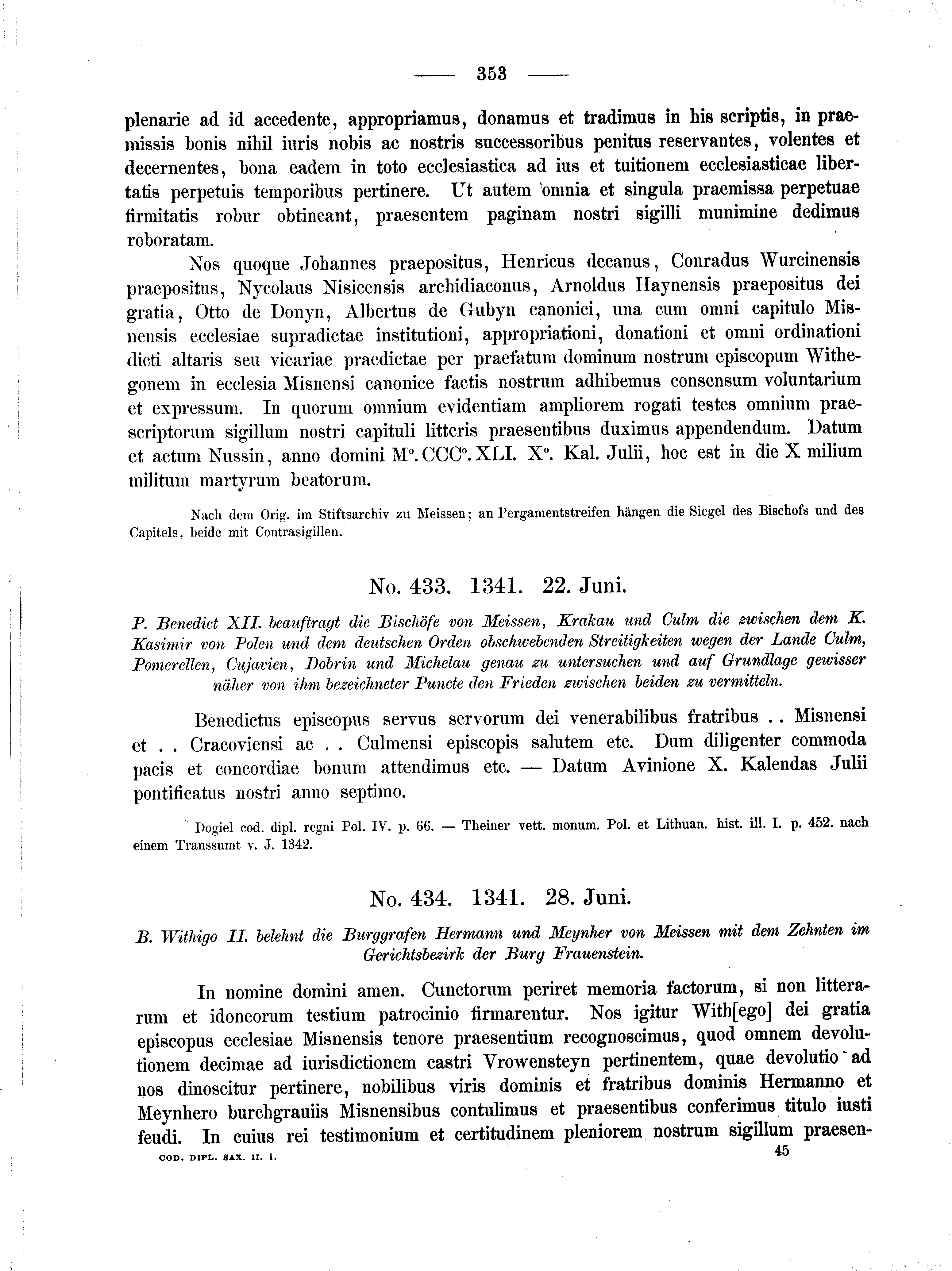 Historische Urkunde Seite 353 aus Band cds2_01