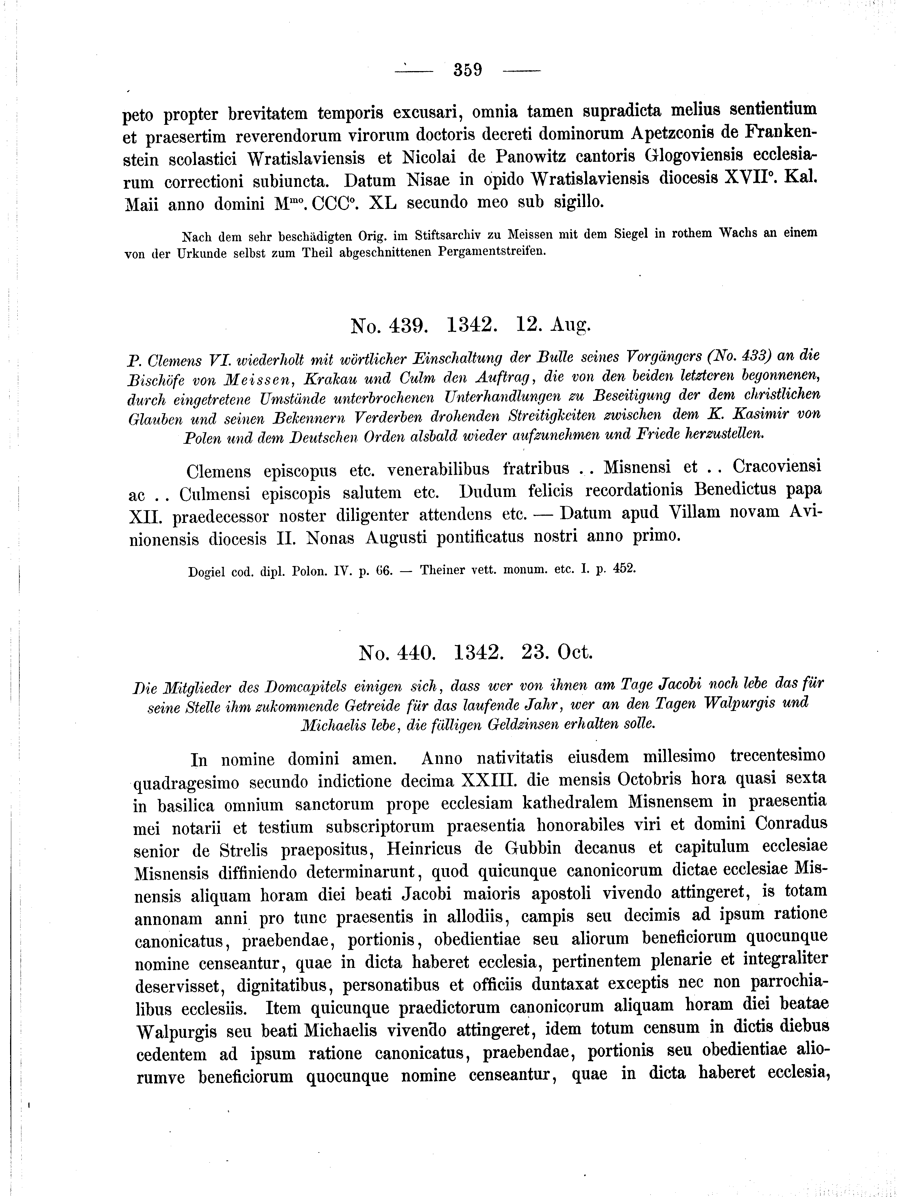 Historische Urkunde Seite 359 aus Band cds2_01