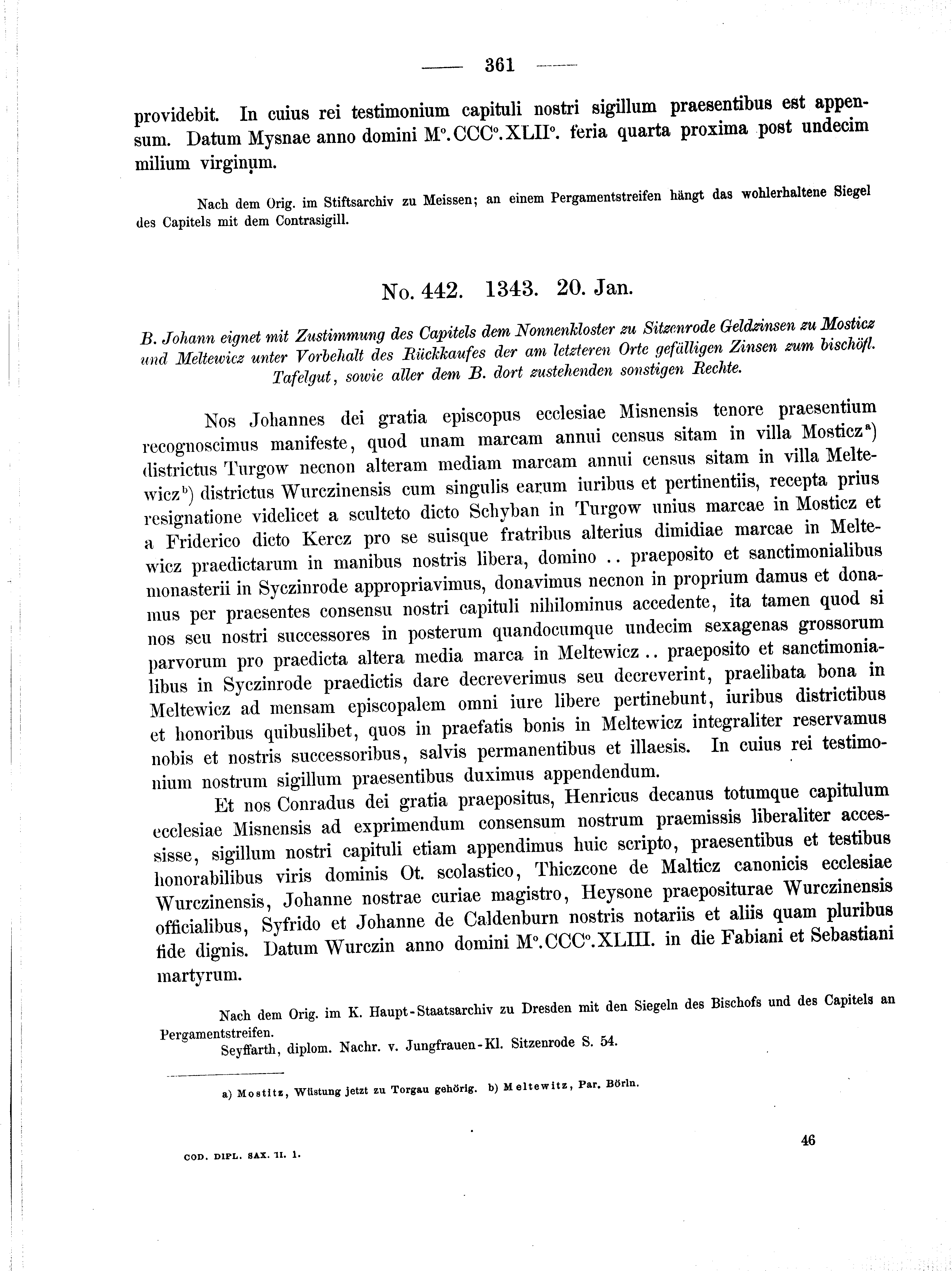 Historische Urkunde Seite 361 aus Band cds2_01