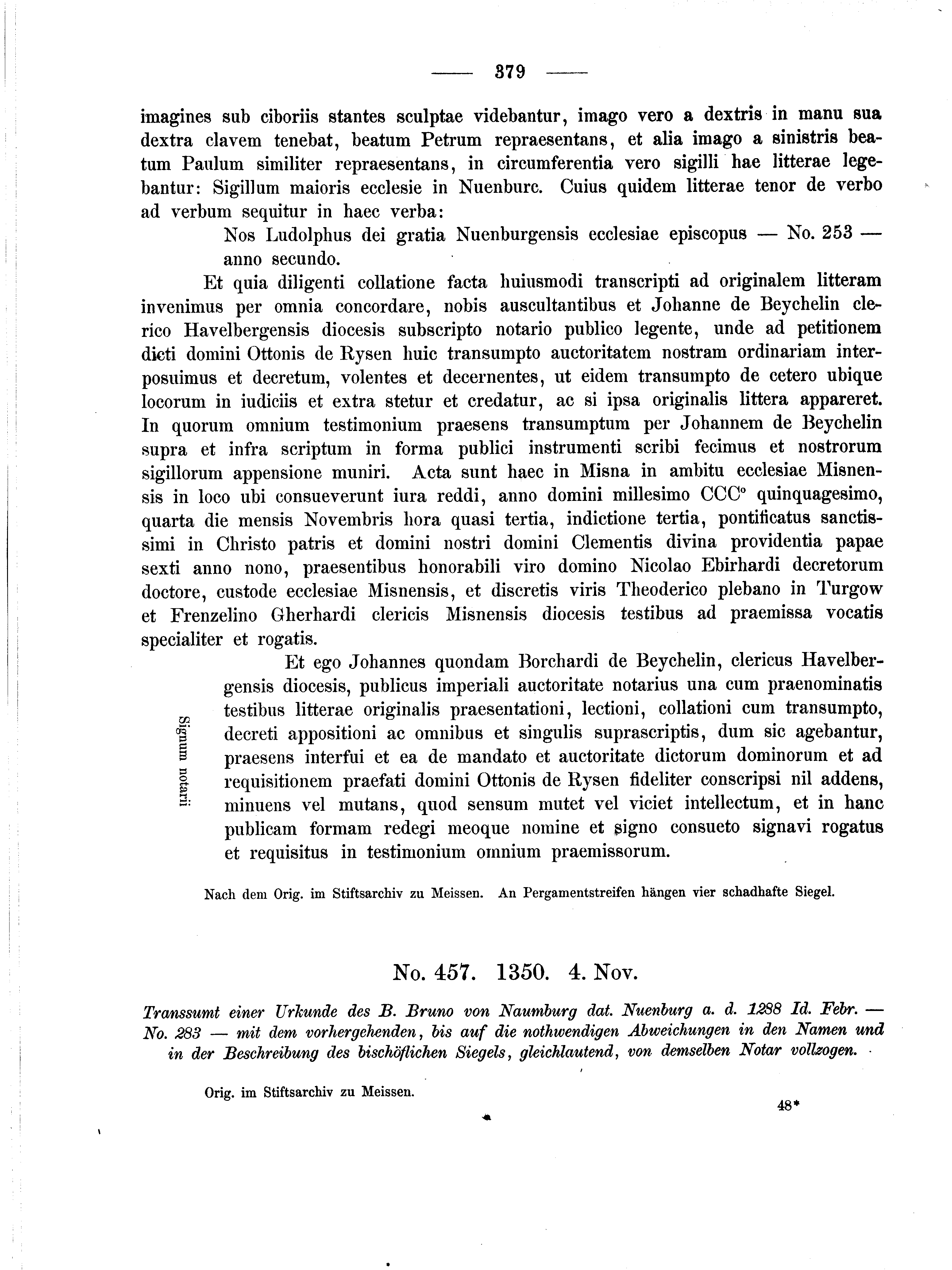 Historische Urkunde Seite 379 aus Band cds2_01