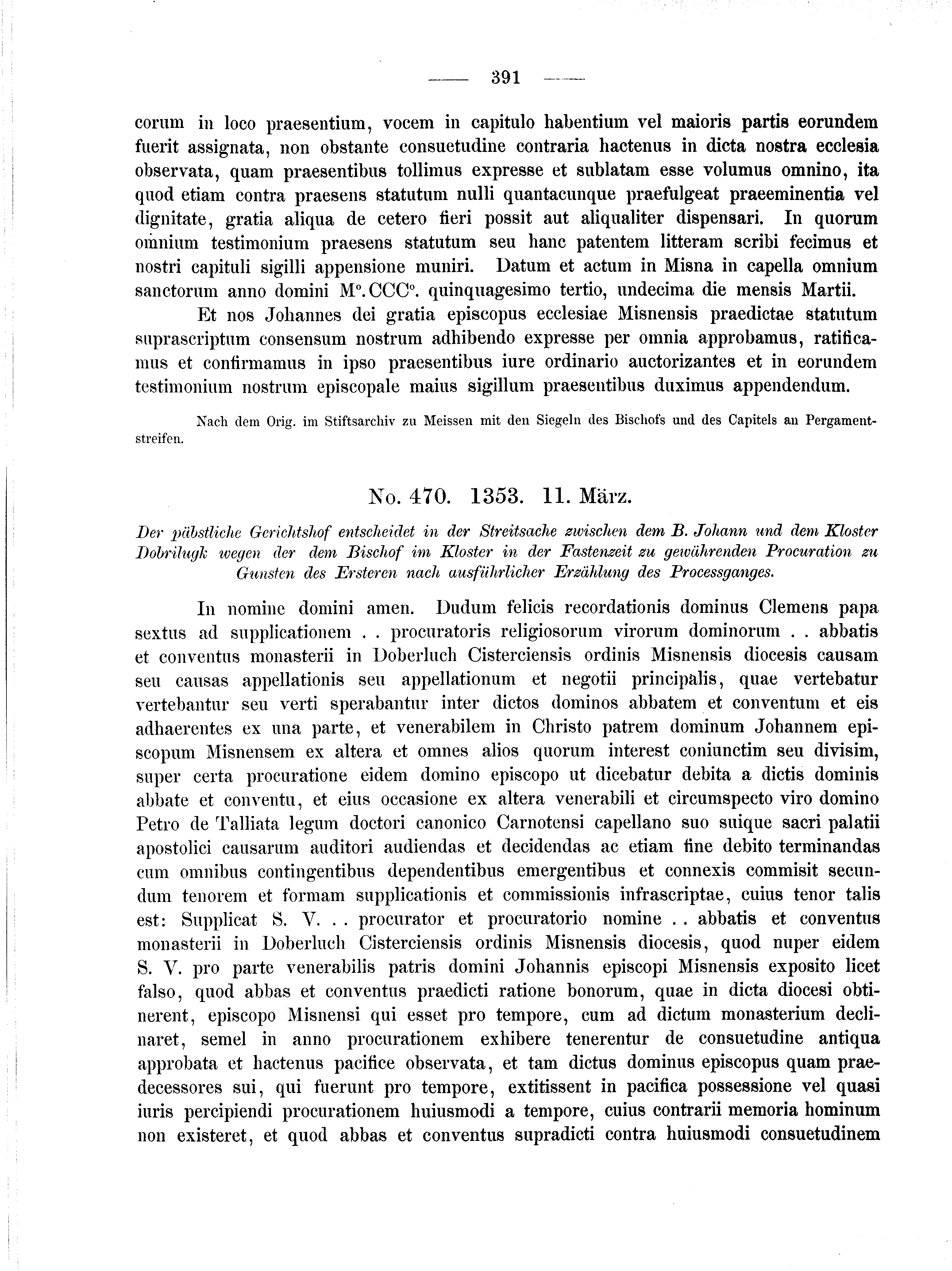 Historische Urkunde Seite 391 aus Band cds2_01