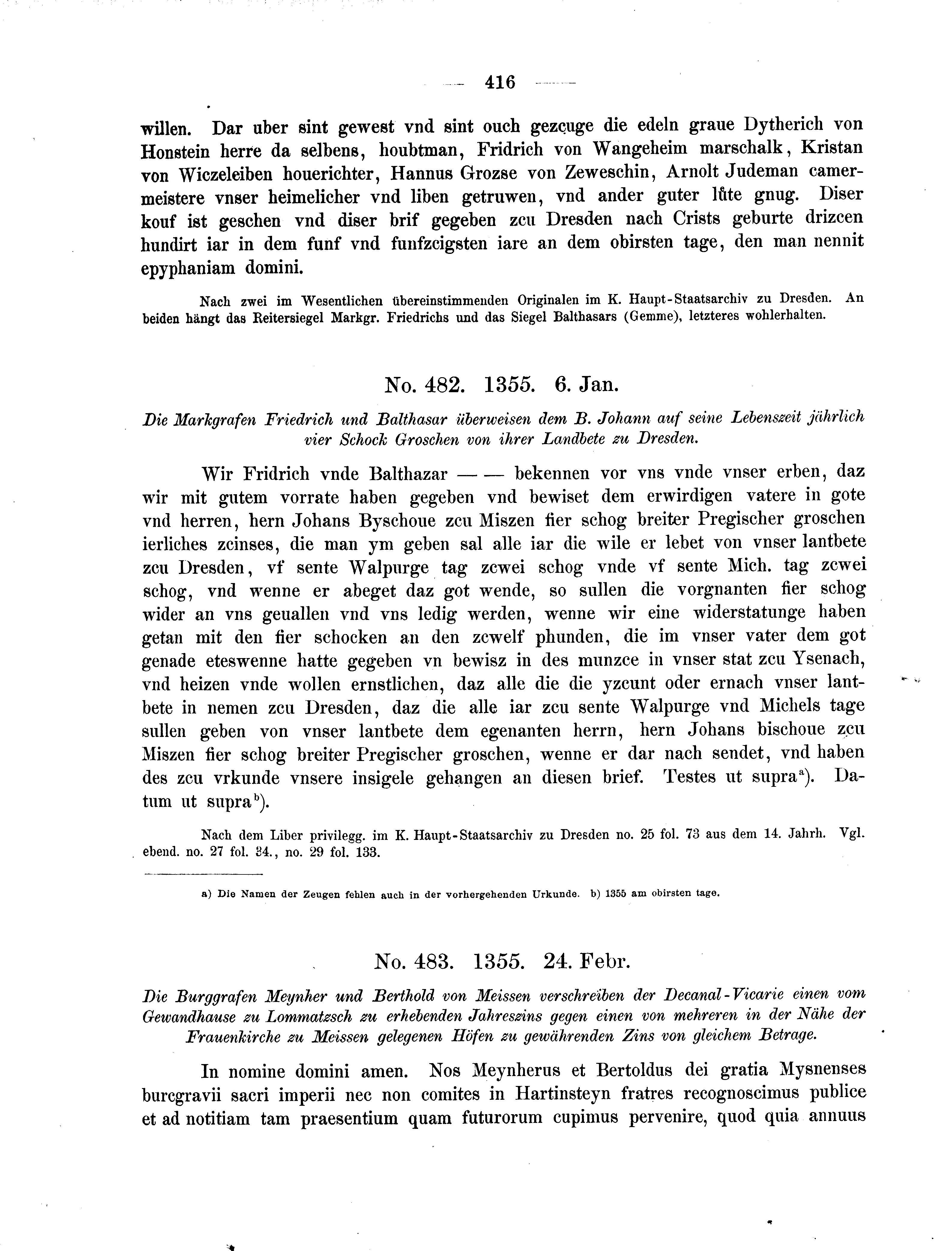 Historische Urkunde Seite 416 aus Band cds2_01