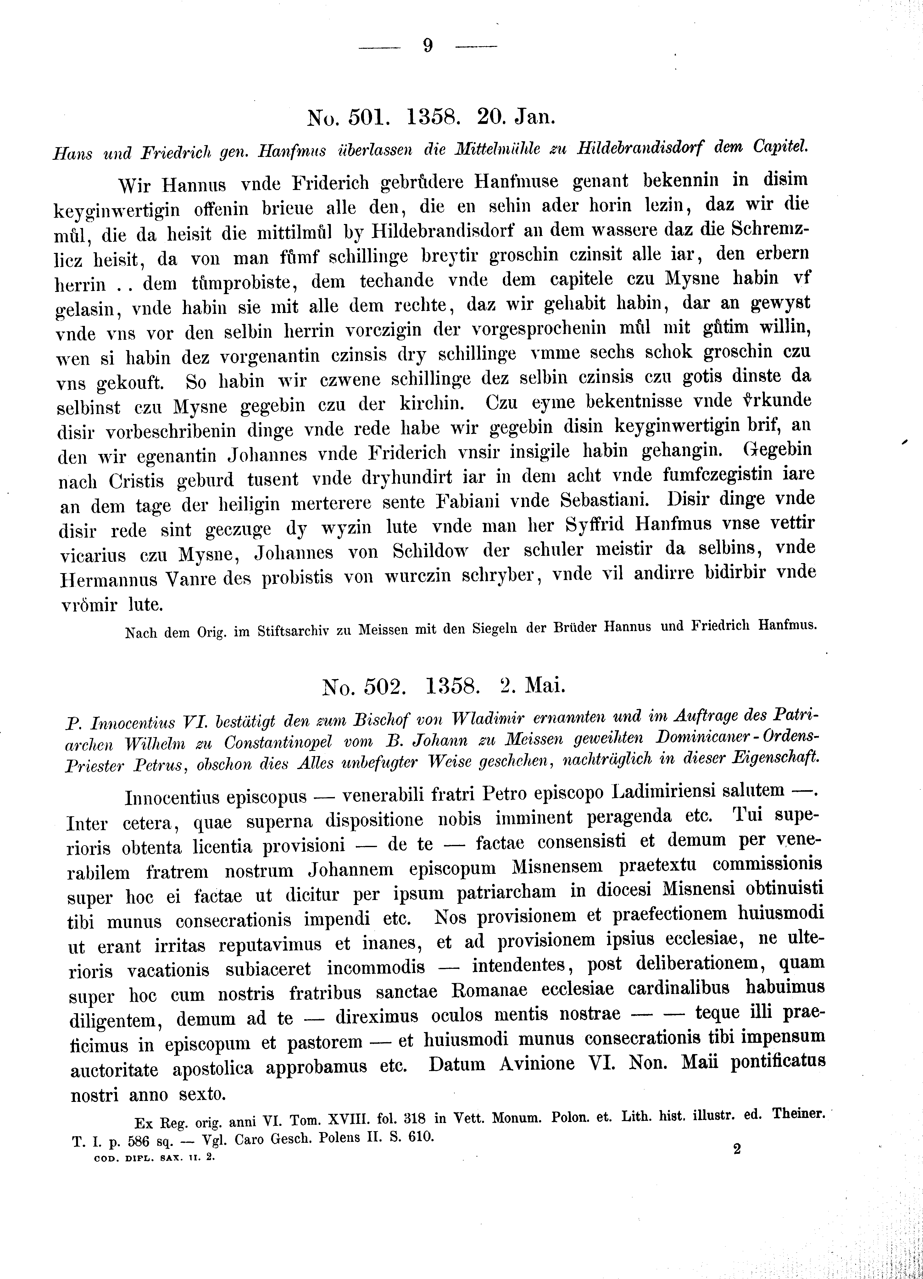 Historische Urkunde Seite 9 aus Band cds2_02