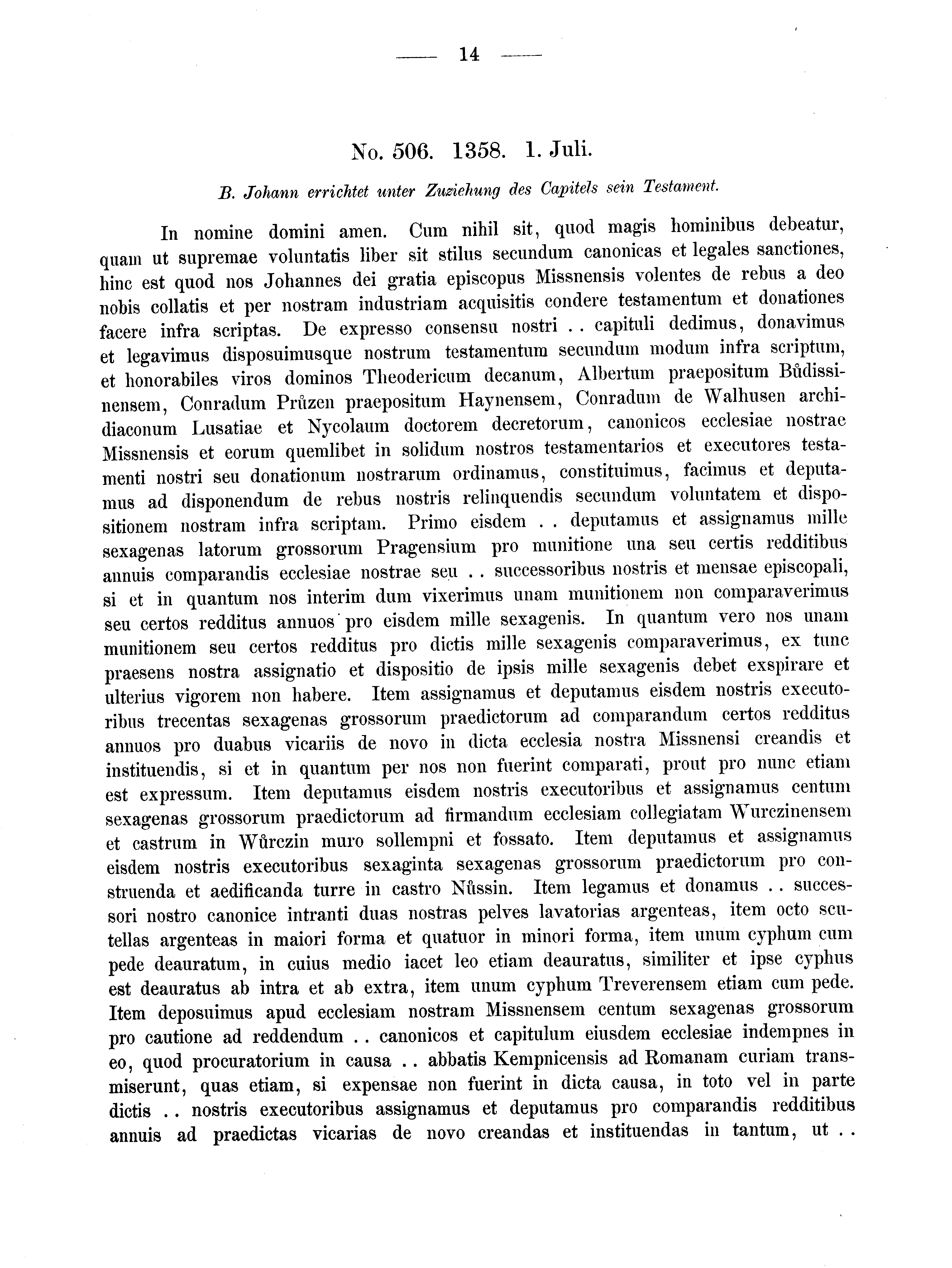 Historische Urkunde Seite 14 aus Band cds2_02