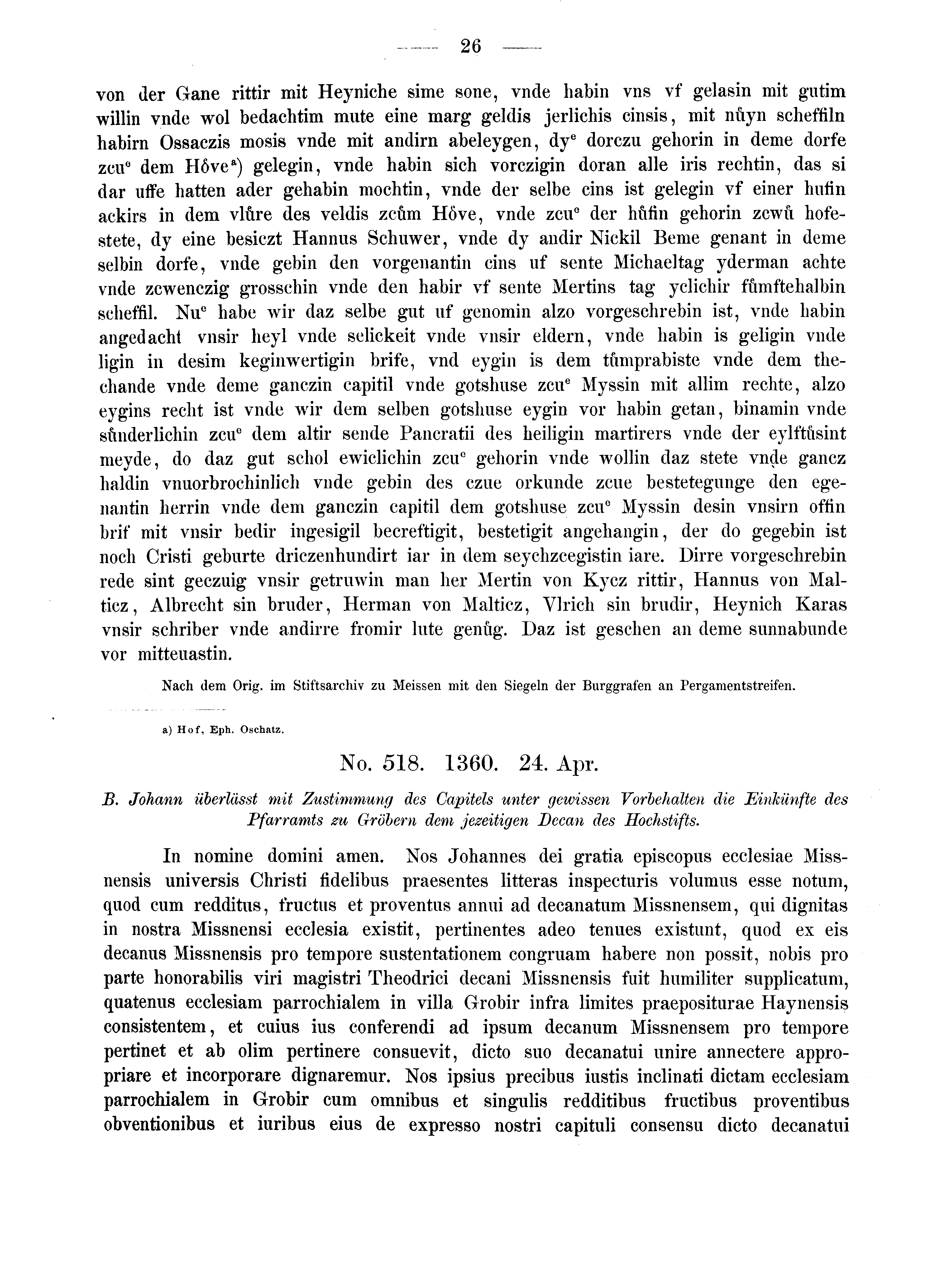 Historische Urkunde Seite 26 aus Band cds2_02