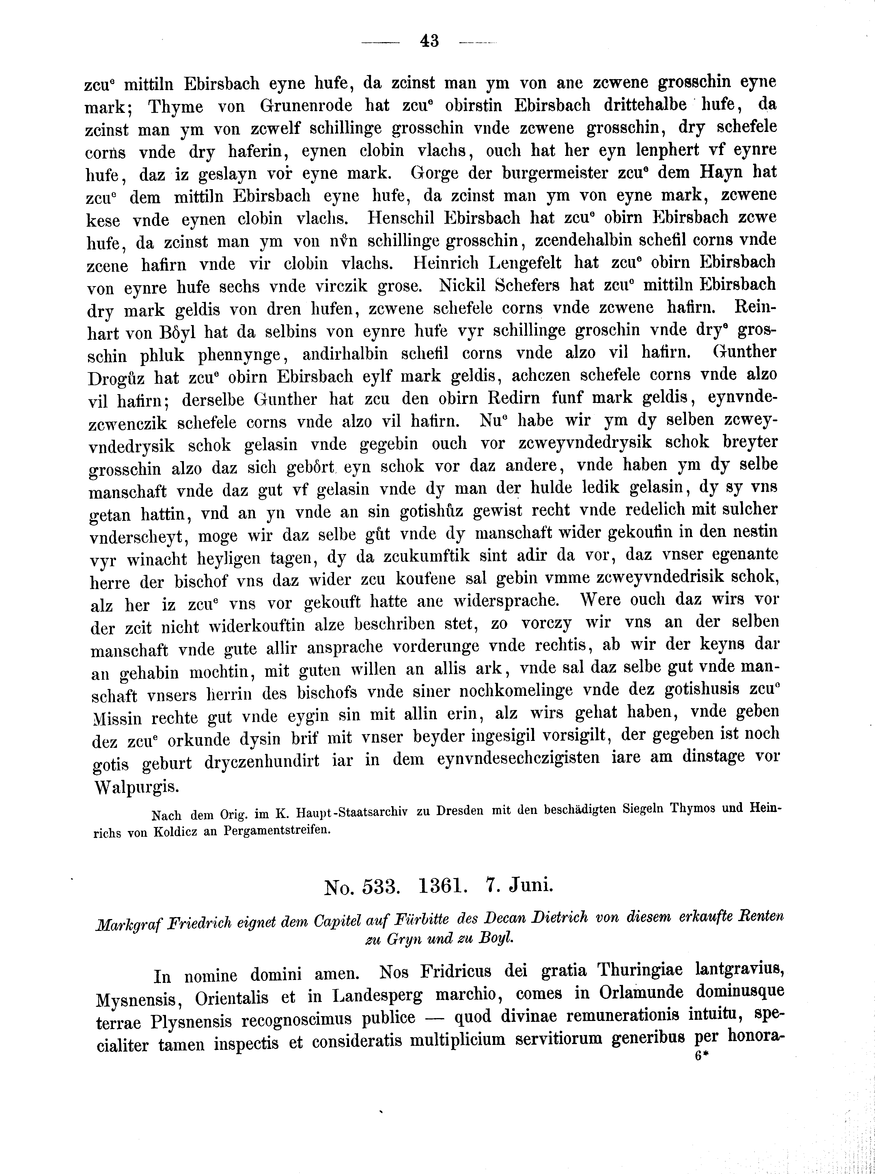 Historische Urkunde Seite 43 aus Band cds2_02