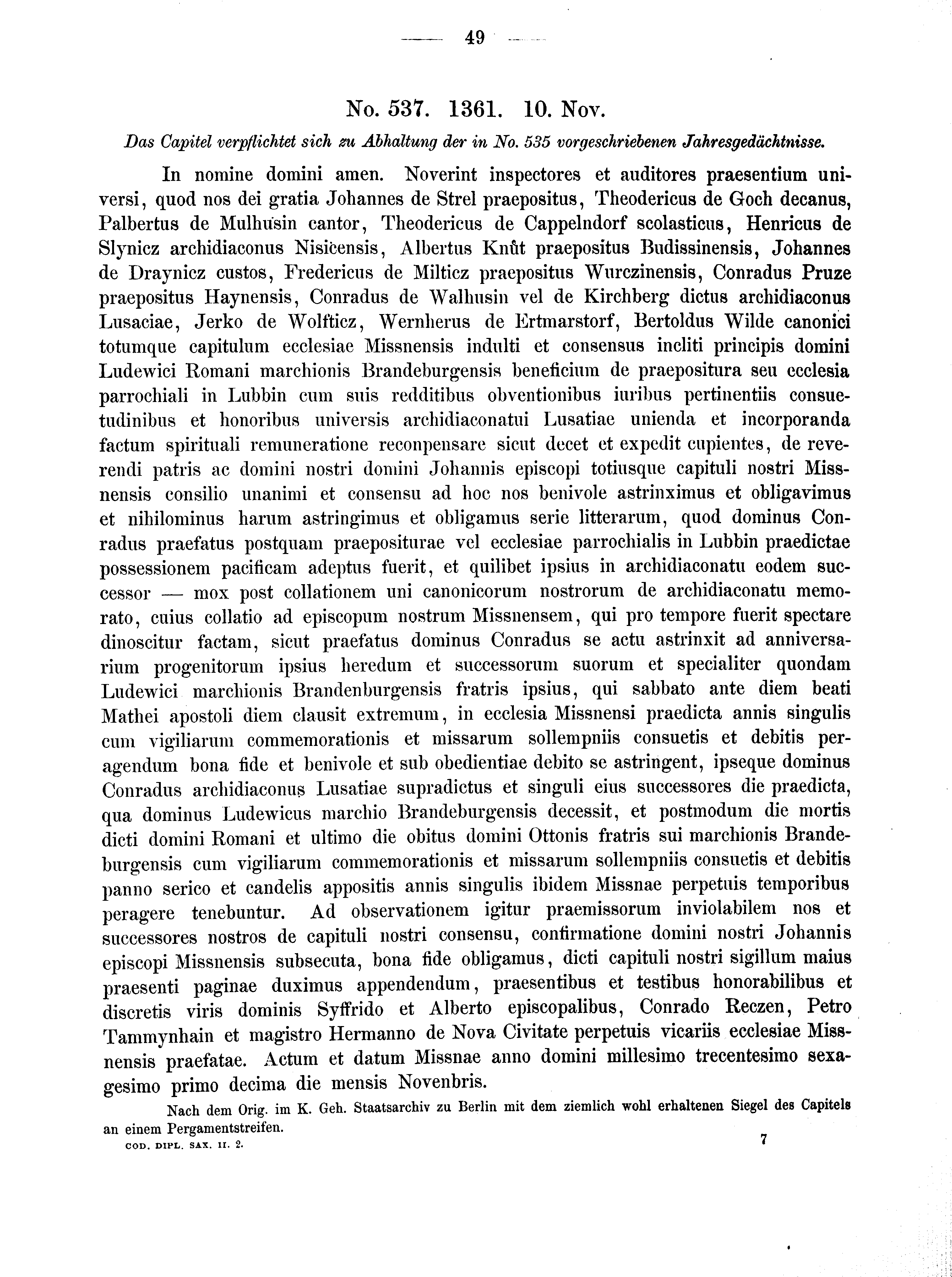 Historische Urkunde Seite 49 aus Band cds2_02