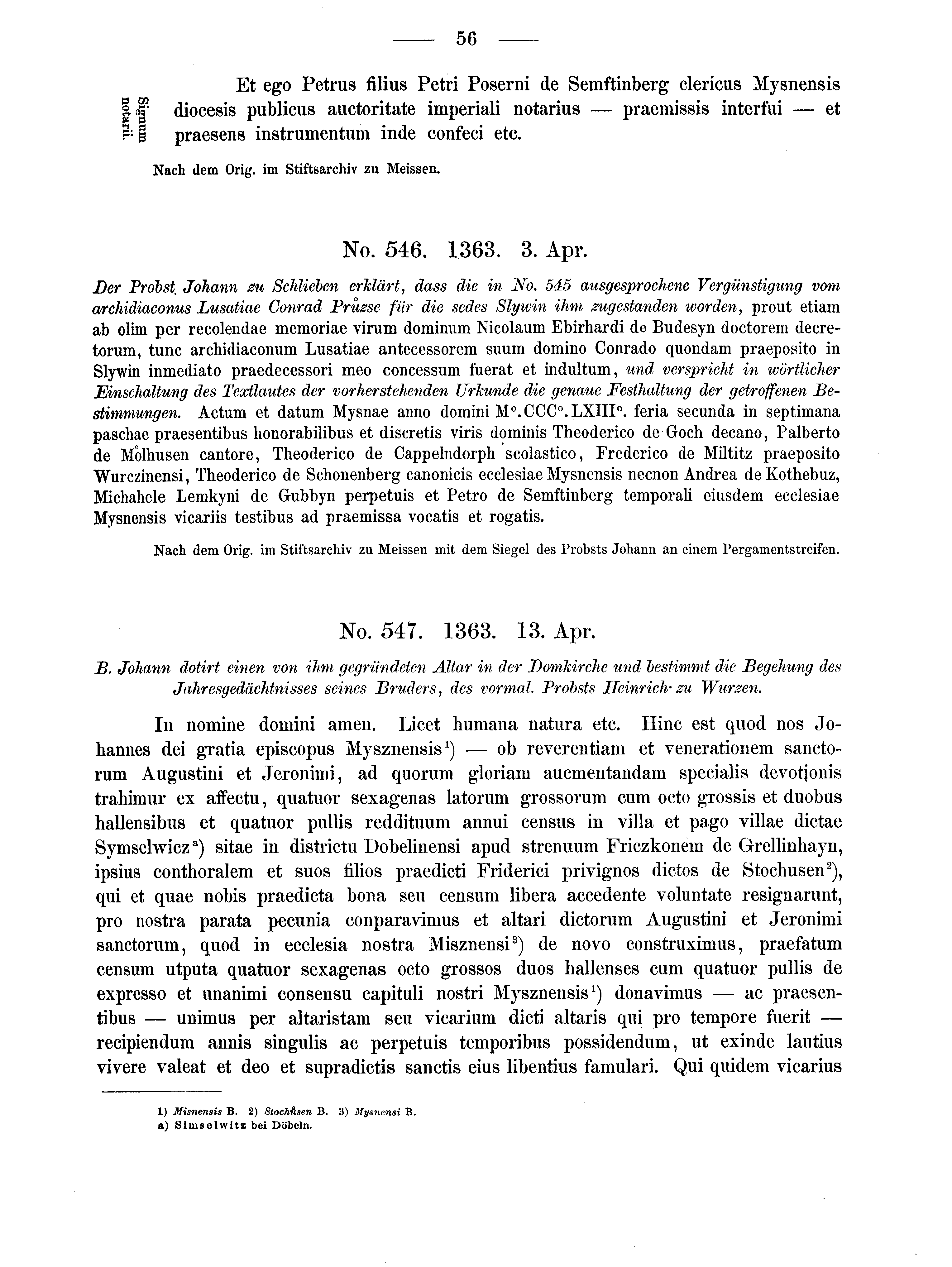 Historische Urkunde Seite 56 aus Band cds2_02