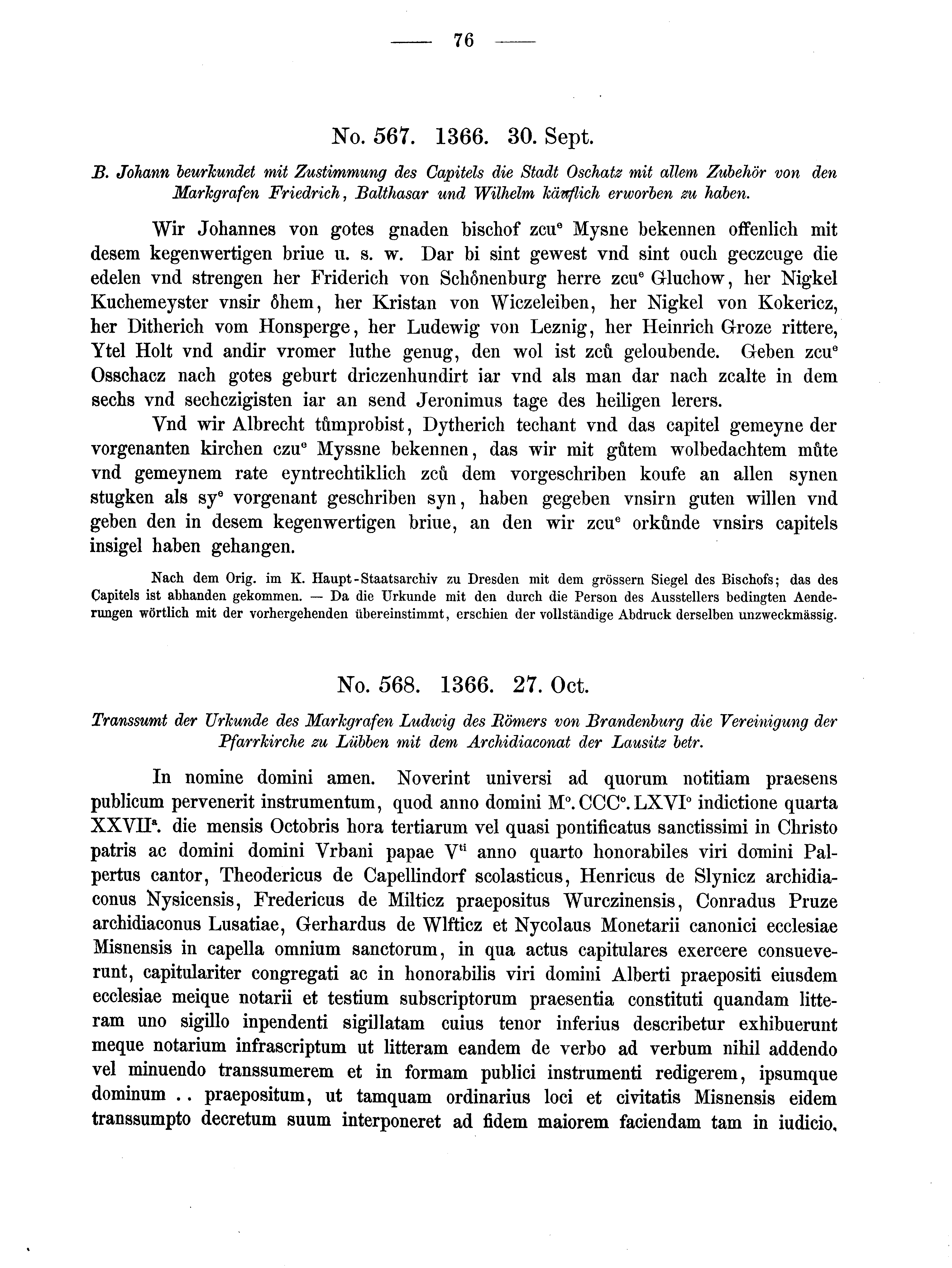 Historische Urkunde Seite 76 aus Band cds2_02