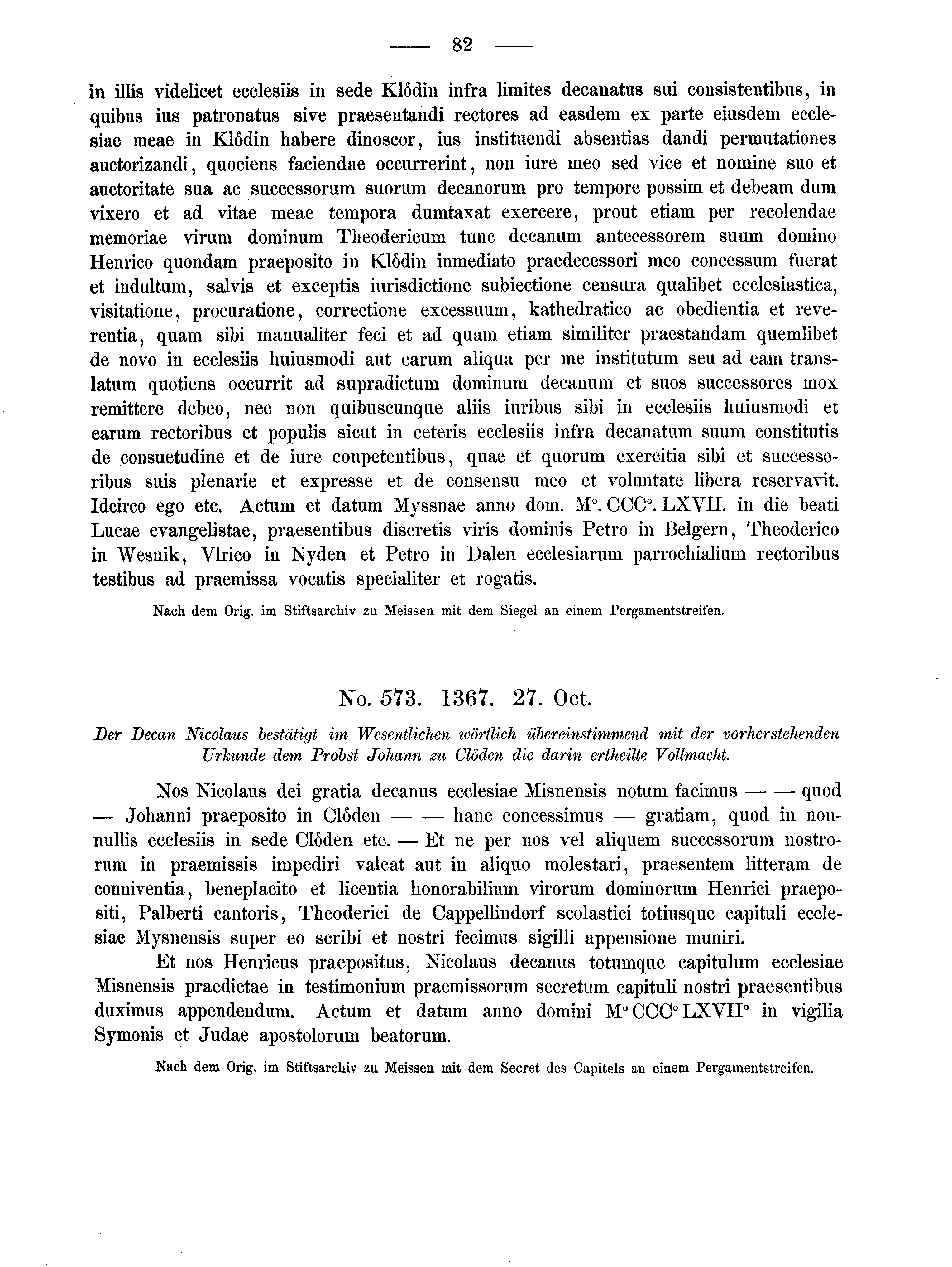 Historische Urkunde Seite 82 aus Band cds2_02