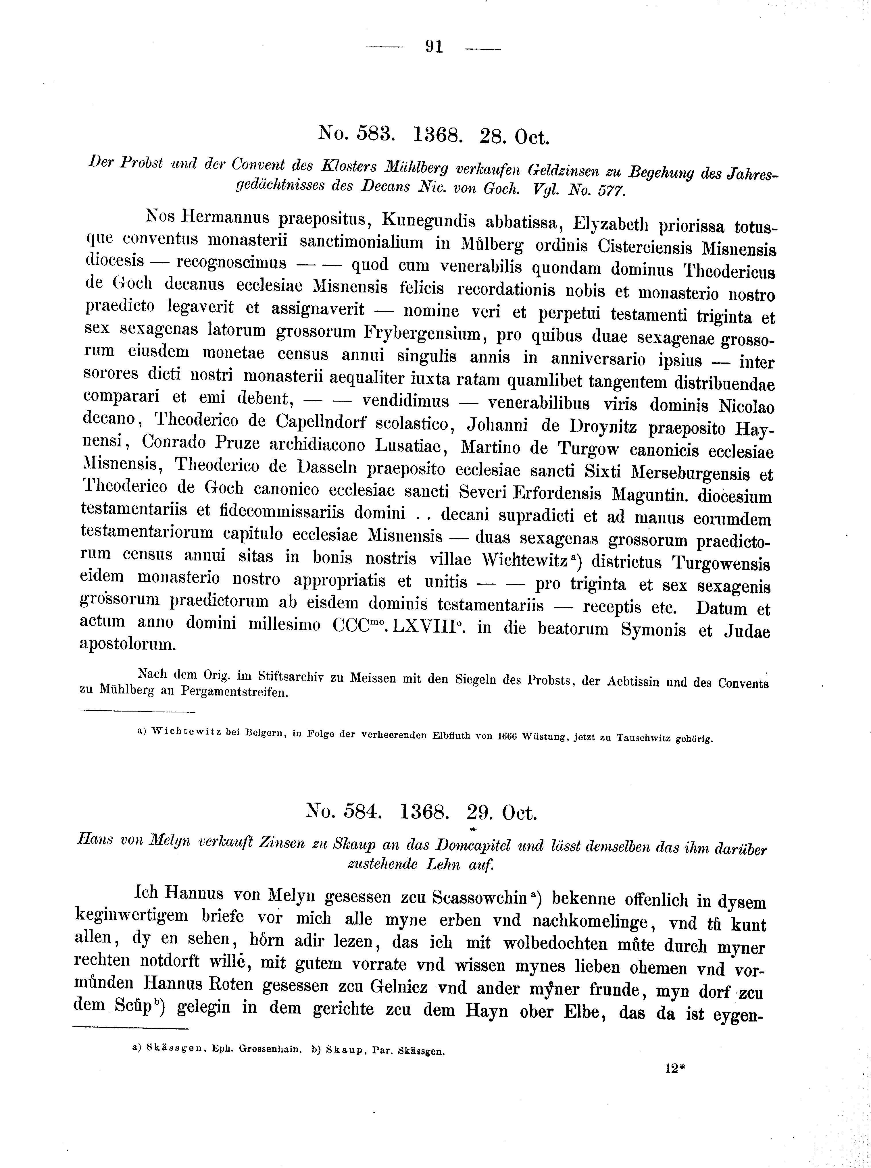 Historische Urkunde Seite 91 aus Band cds2_02