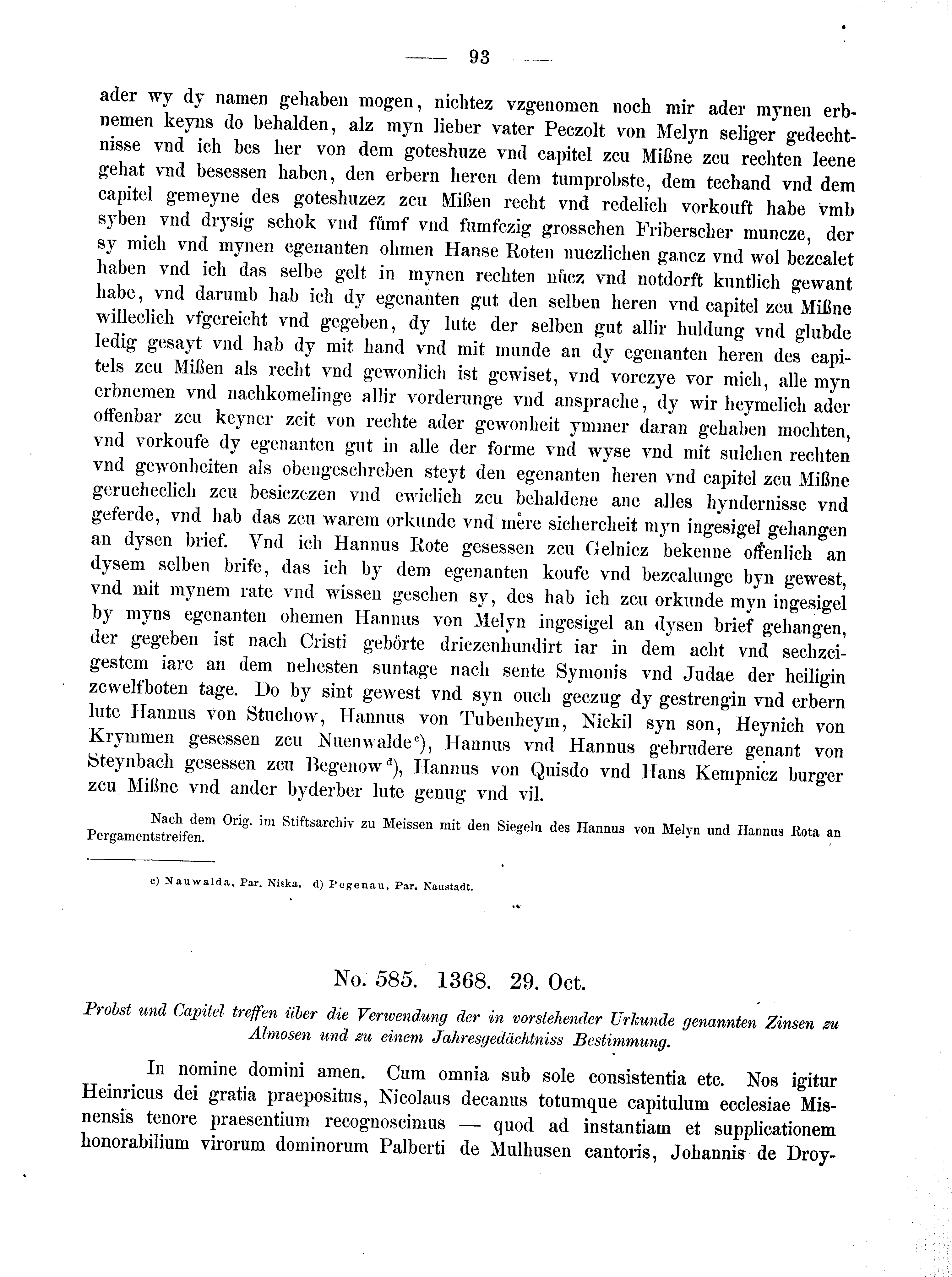 Historische Urkunde Seite 93 aus Band cds2_02