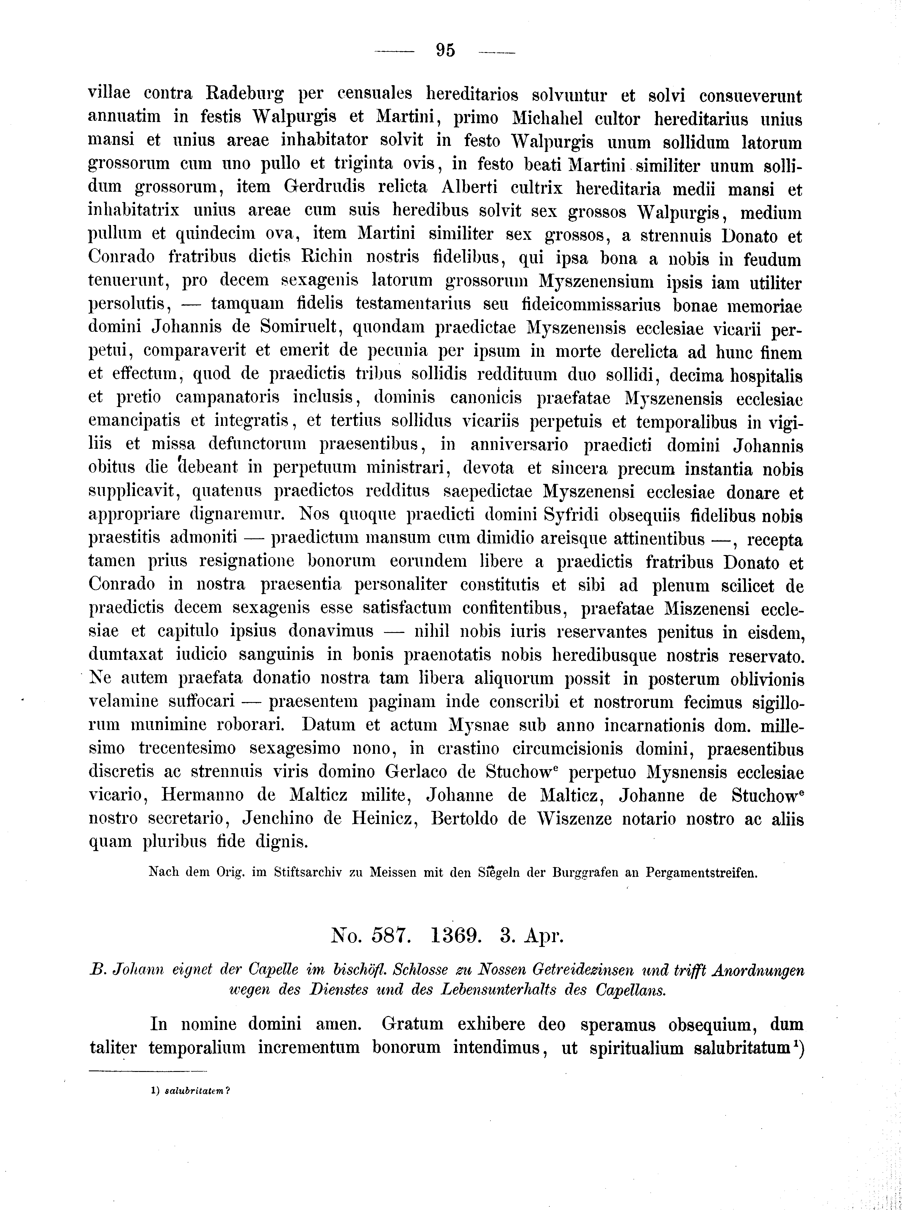 Historische Urkunde Seite 95 aus Band cds2_02