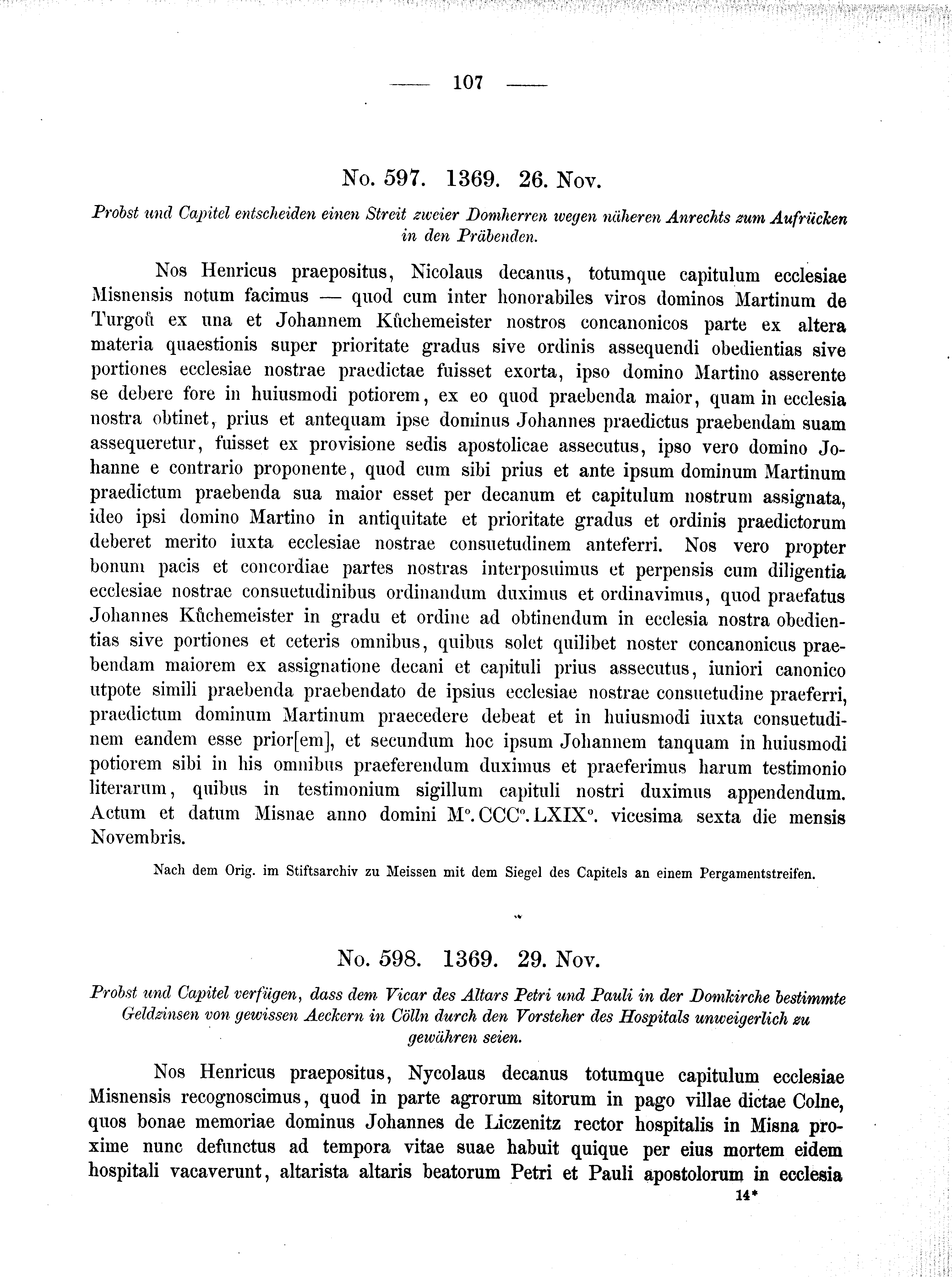 Historische Urkunde Seite 107 aus Band cds2_02