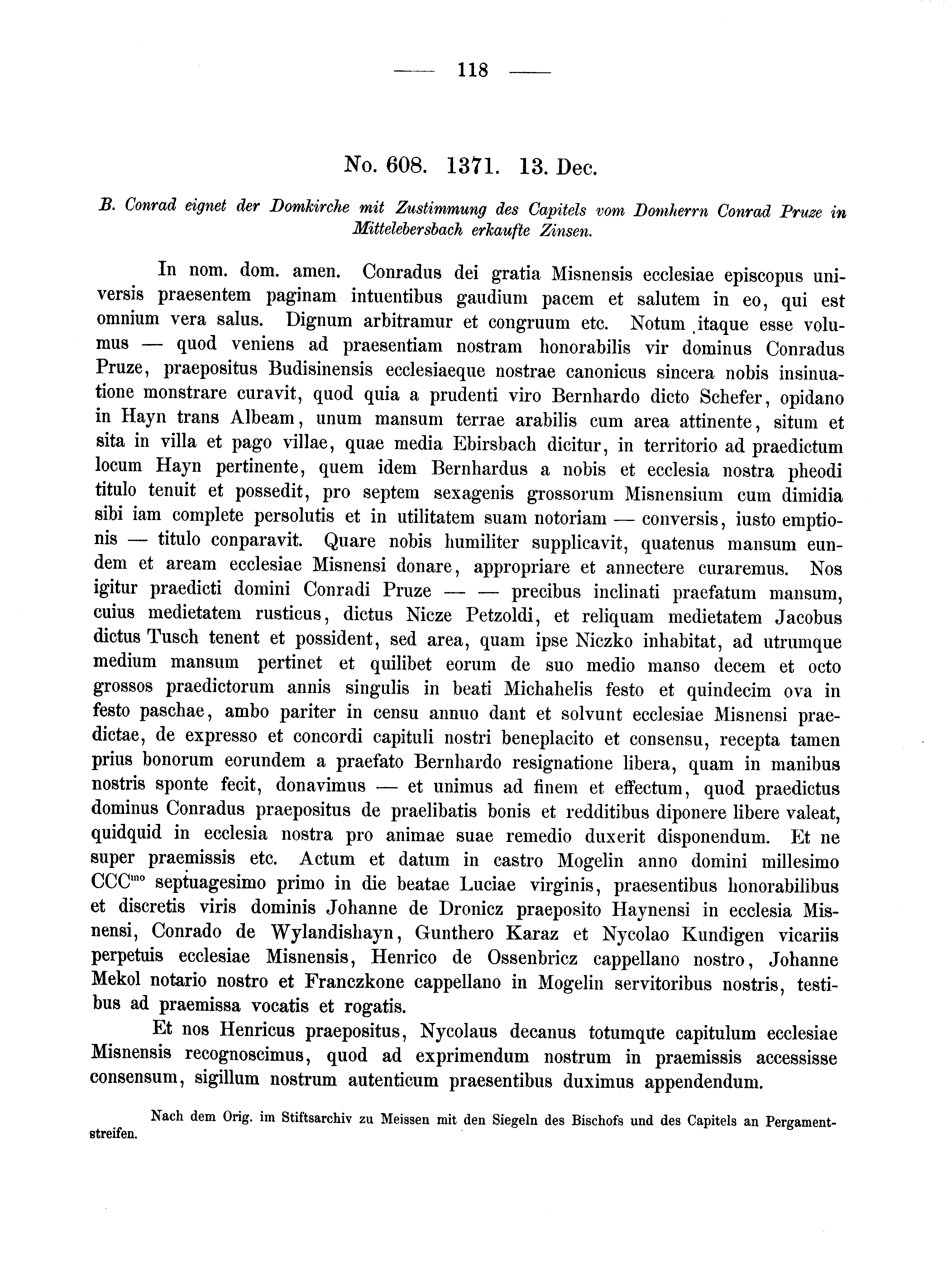Historische Urkunde Seite 118 aus Band cds2_02