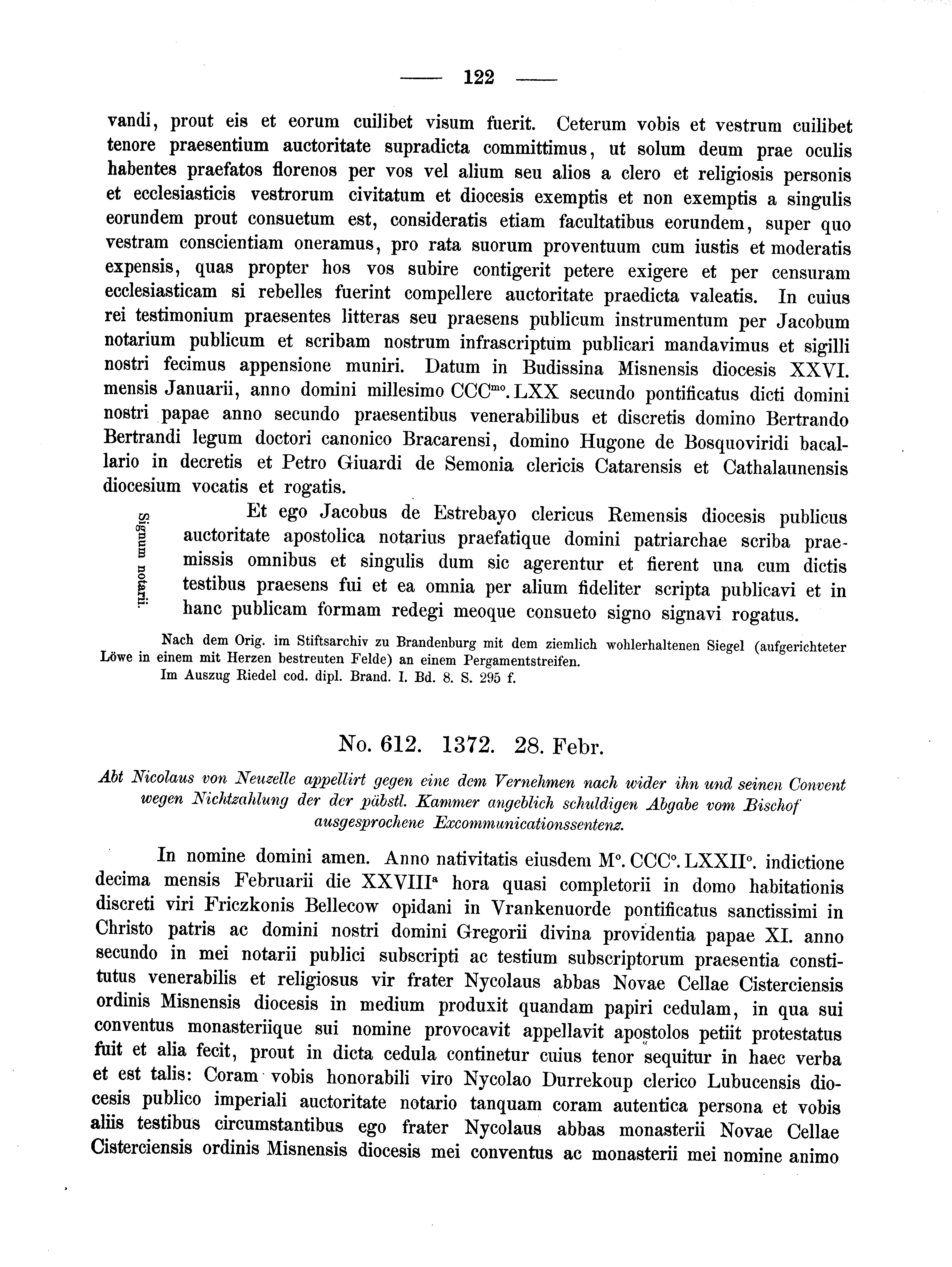 Historische Urkunde Seite 122 aus Band cds2_02