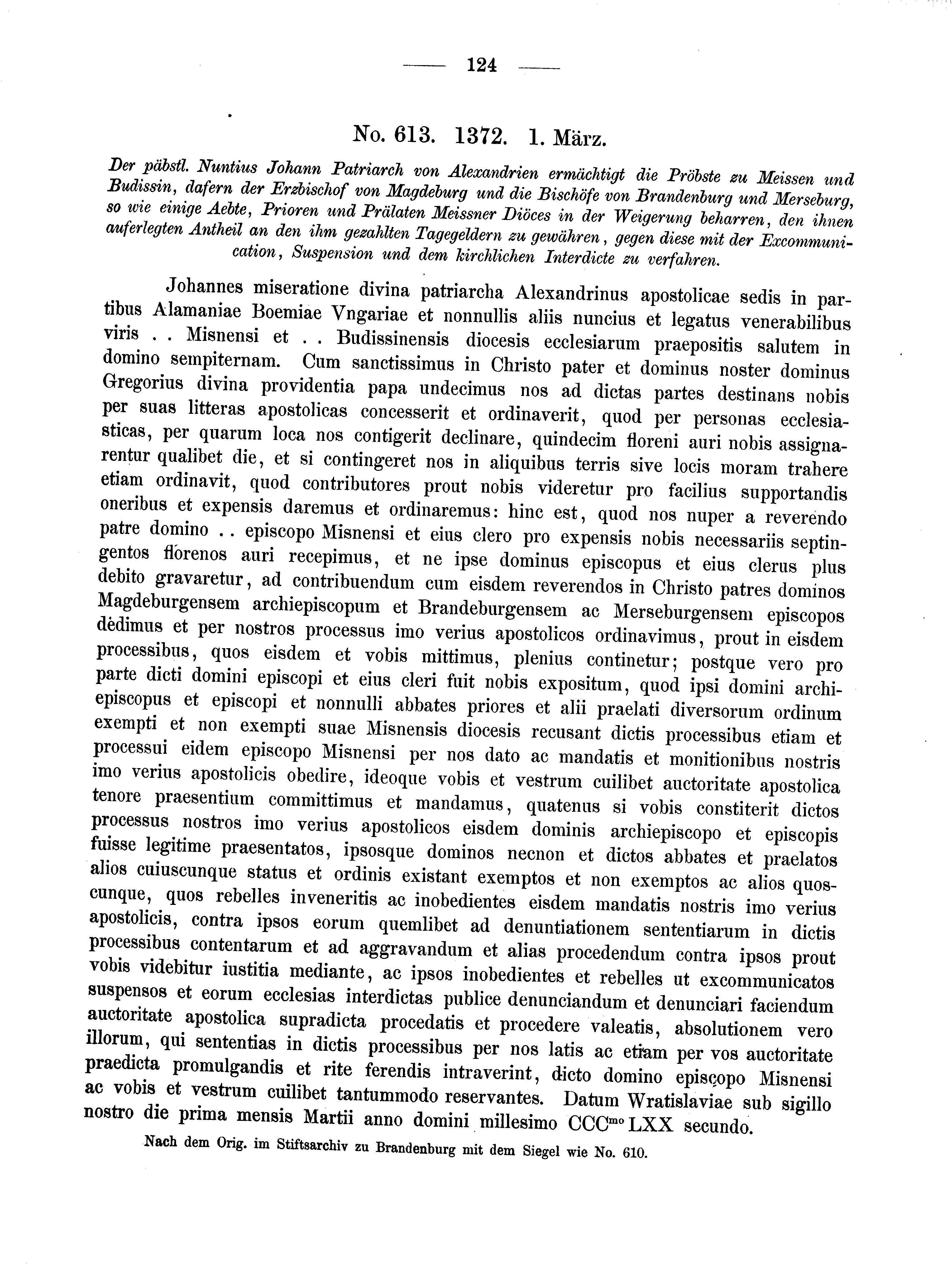 Historische Urkunde Seite 124 aus Band cds2_02