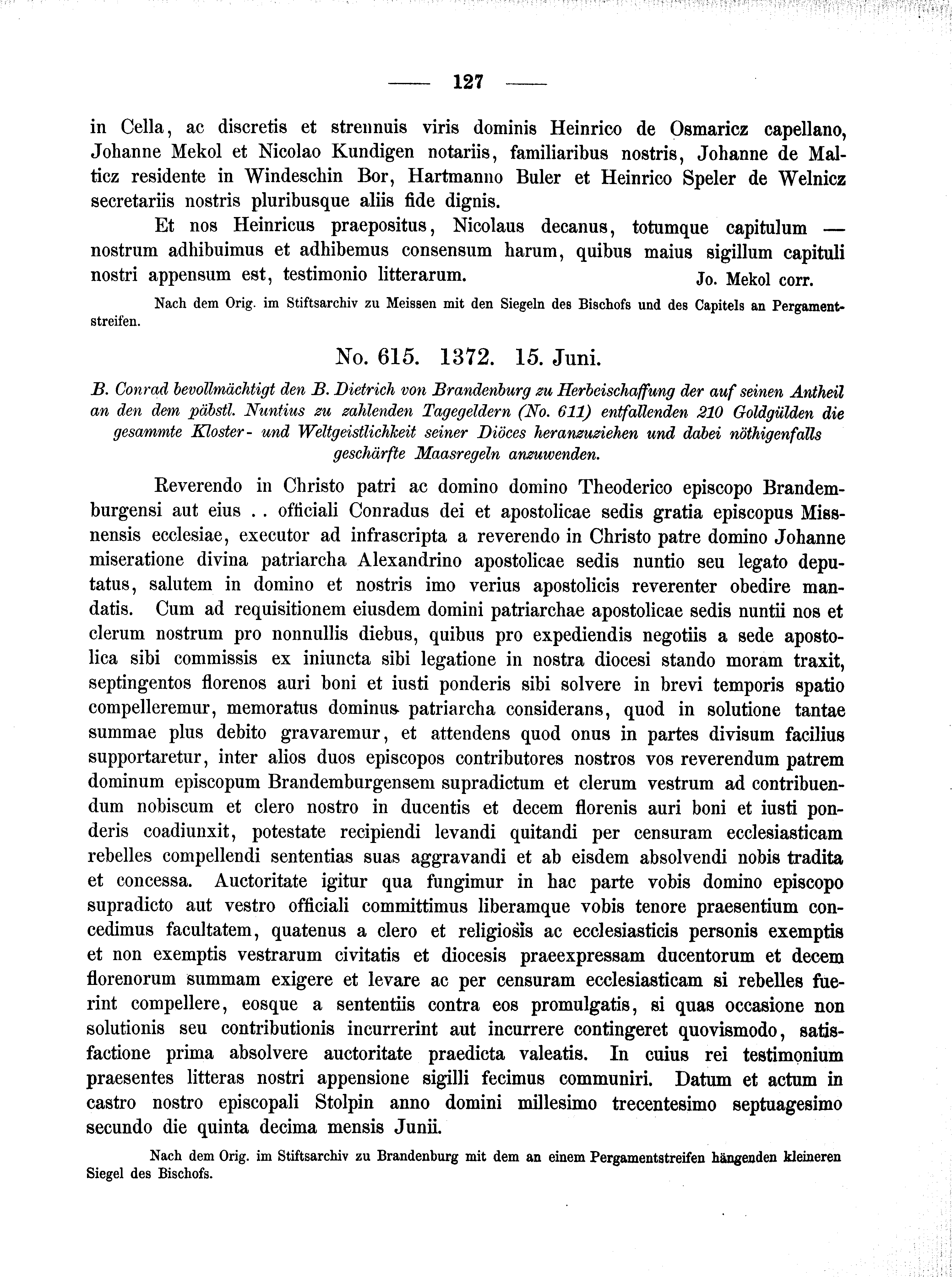 Historische Urkunde Seite 127 aus Band cds2_02