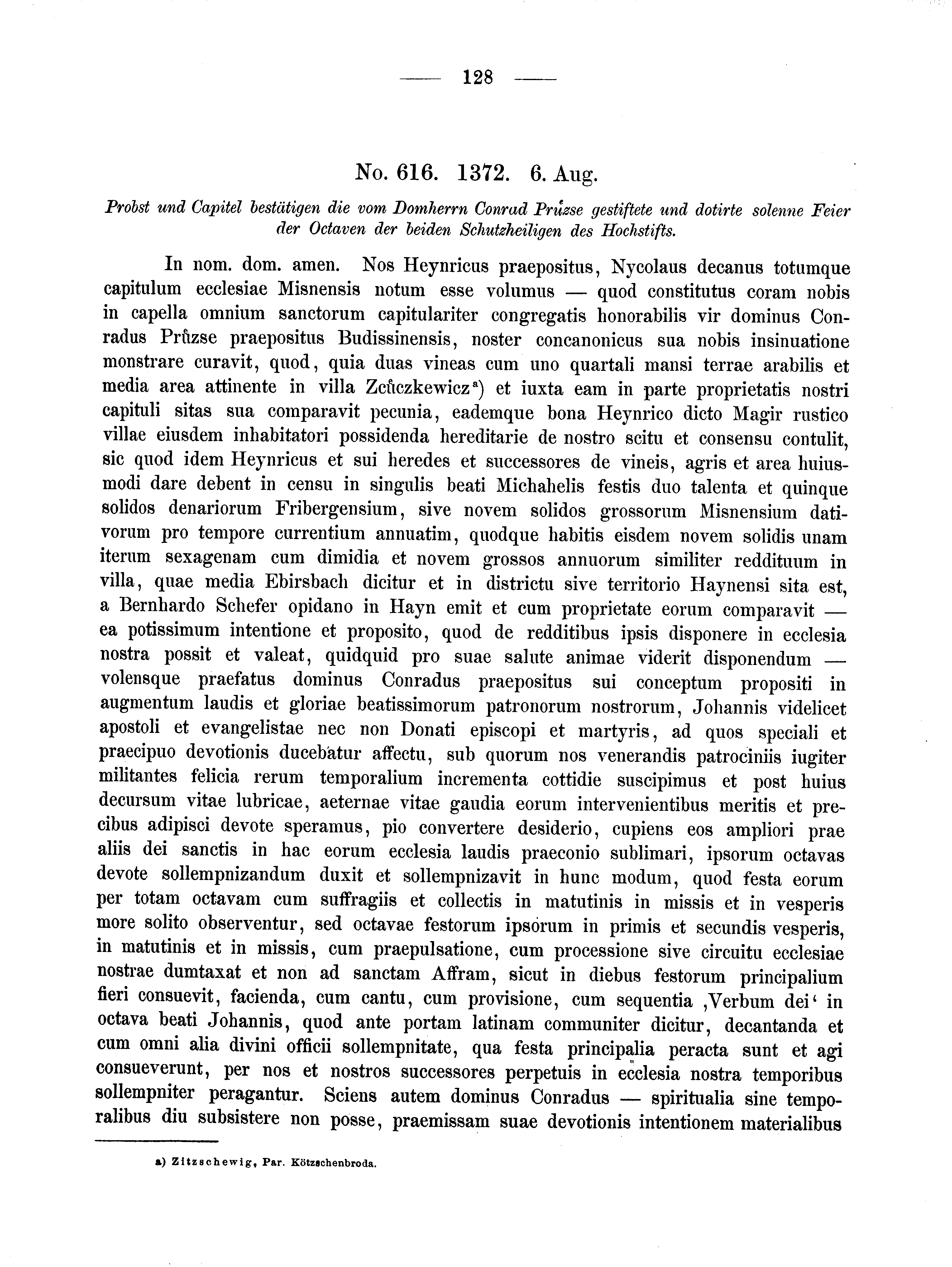 Historische Urkunde Seite 128 aus Band cds2_02