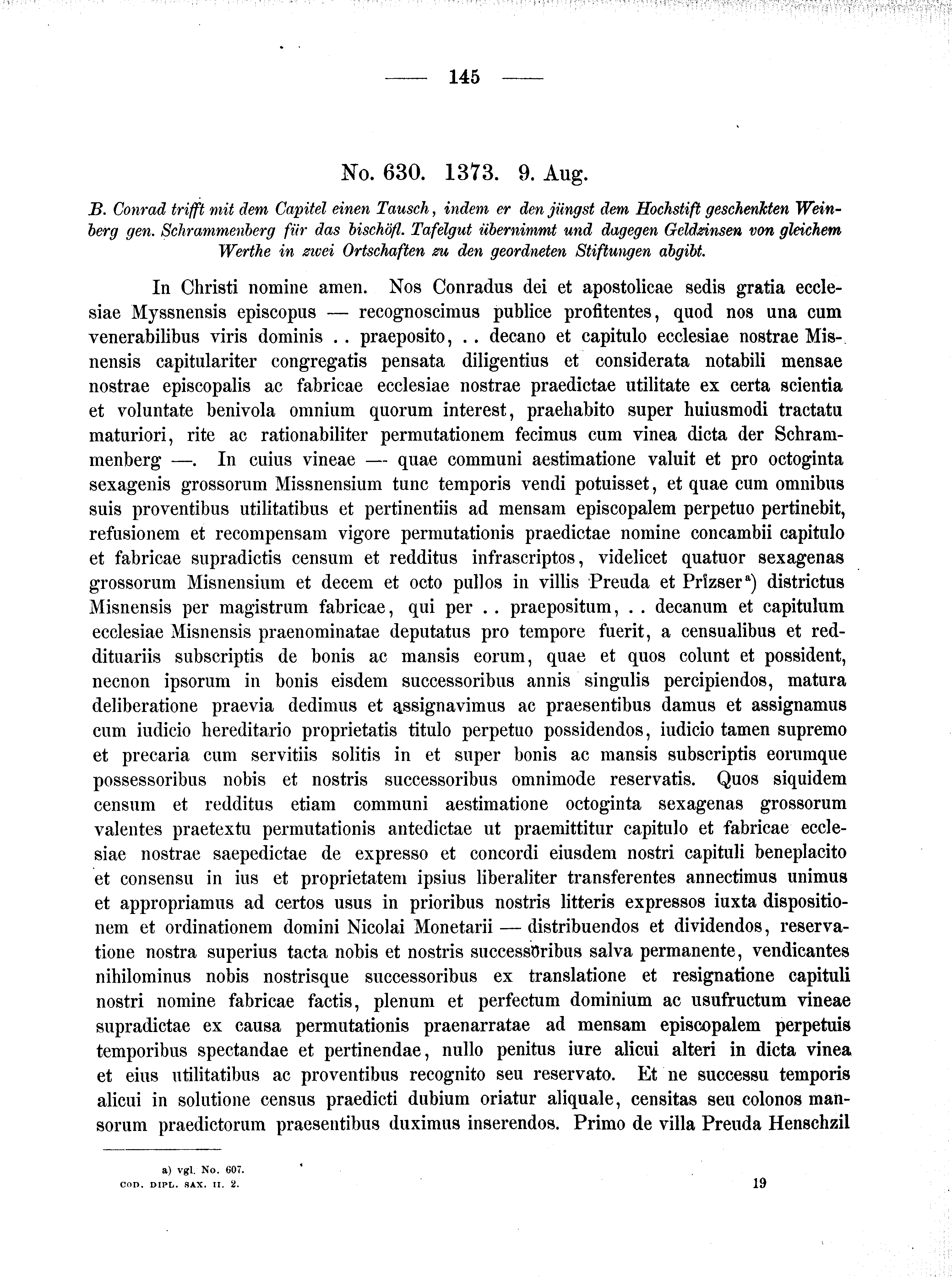 Historische Urkunde Seite 145 aus Band cds2_02