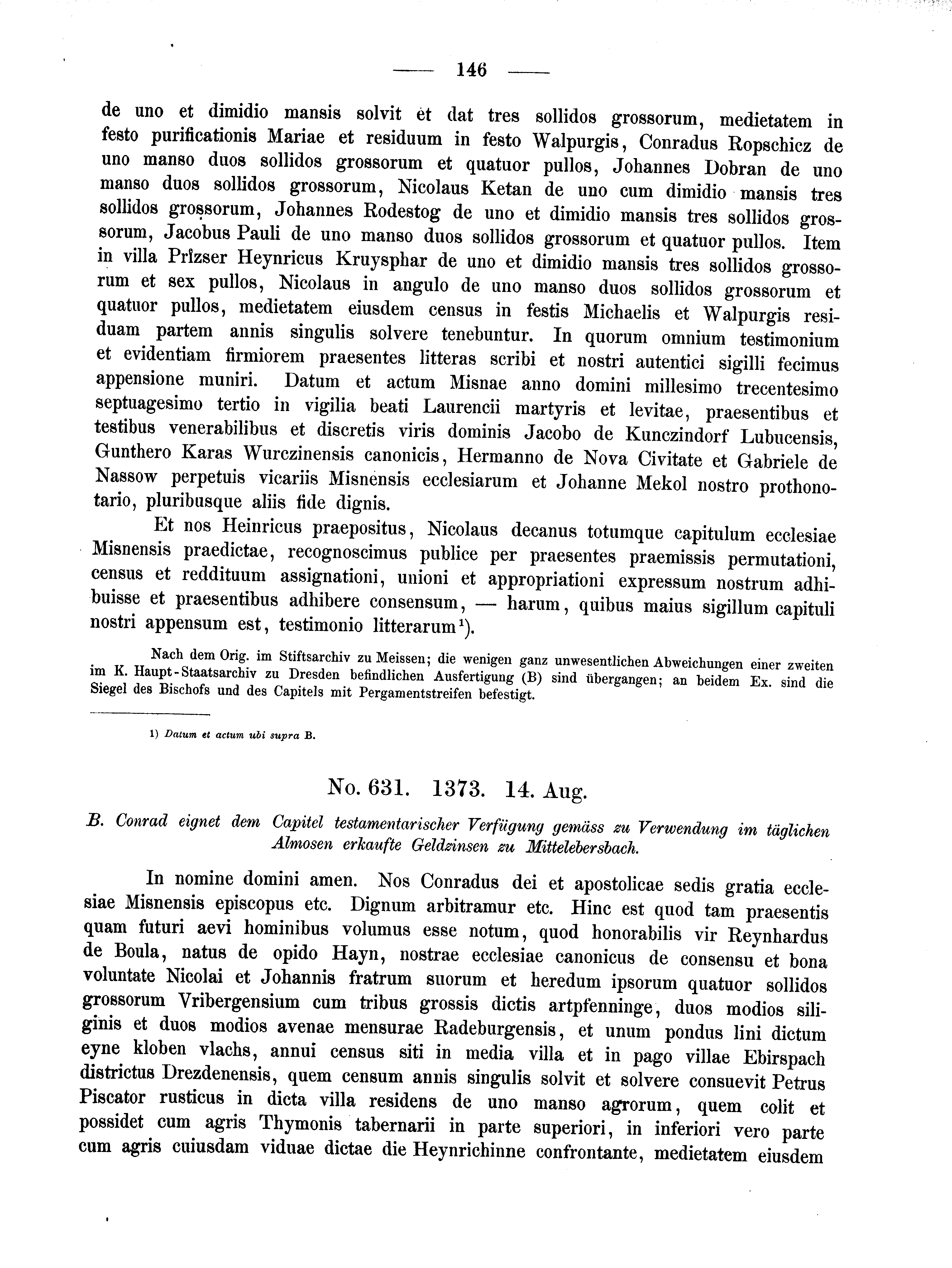 Historische Urkunde Seite 146 aus Band cds2_02