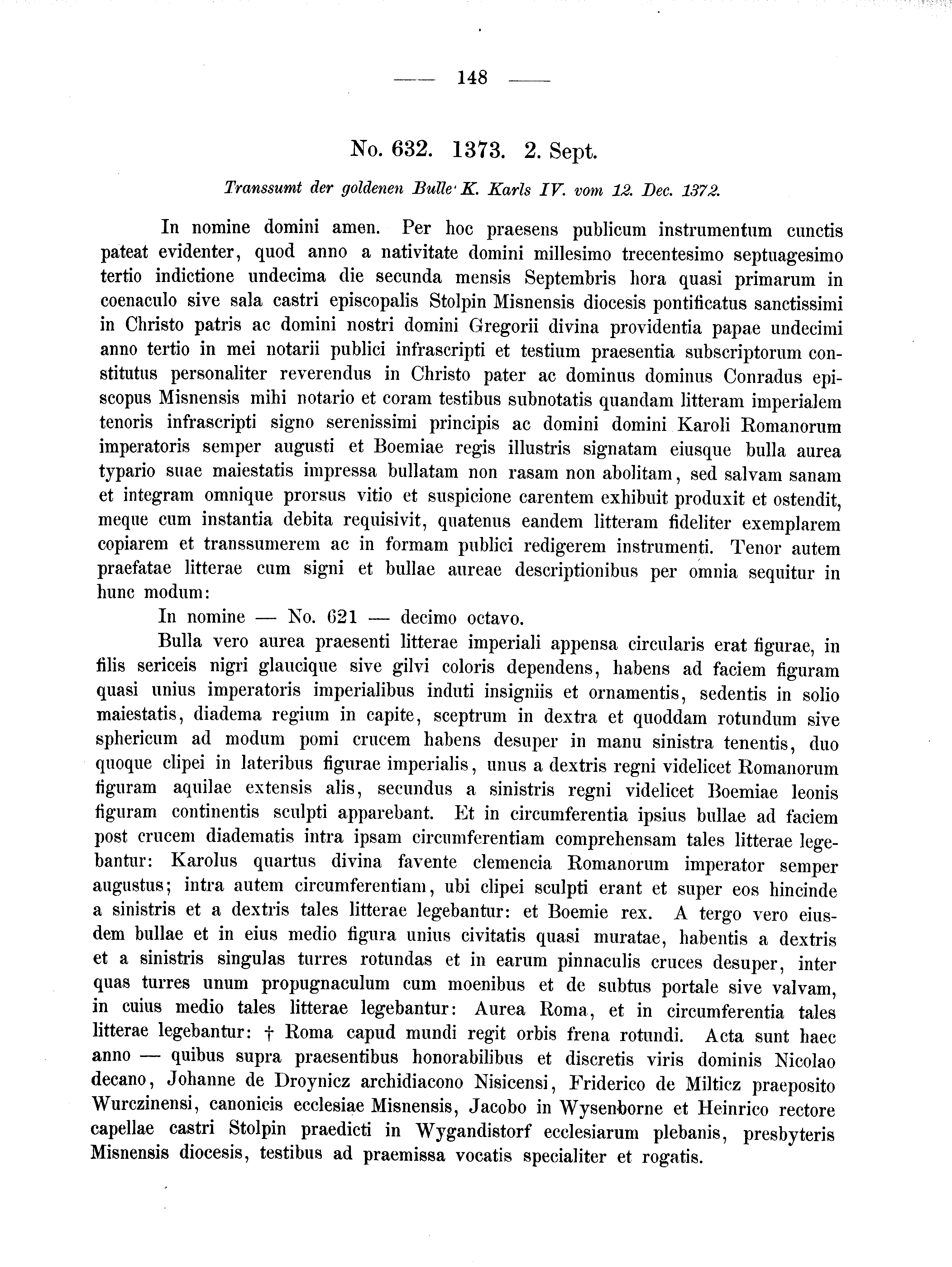 Historische Urkunde Seite 148 aus Band cds2_02