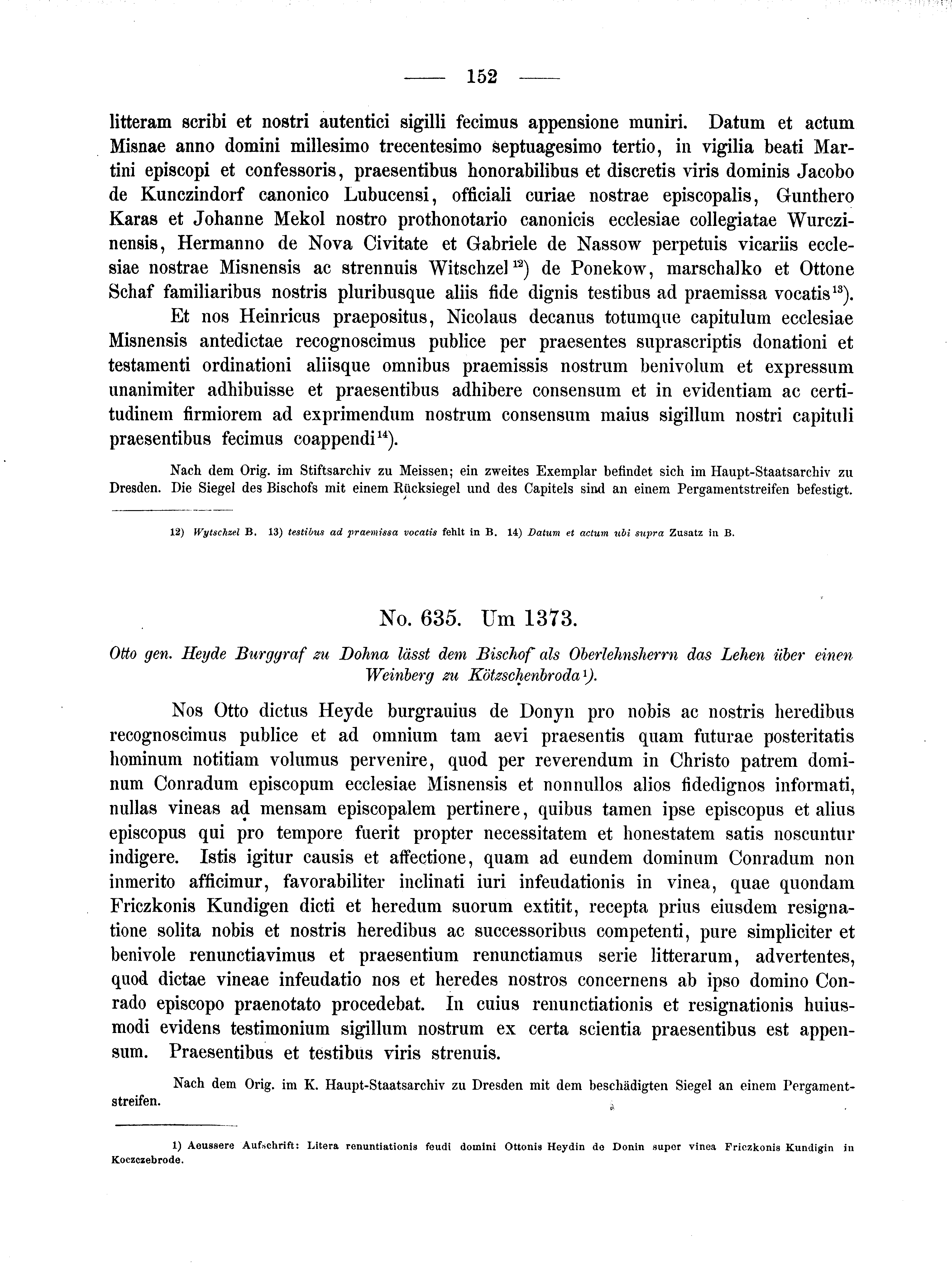 Historische Urkunde Seite 152 aus Band cds2_02