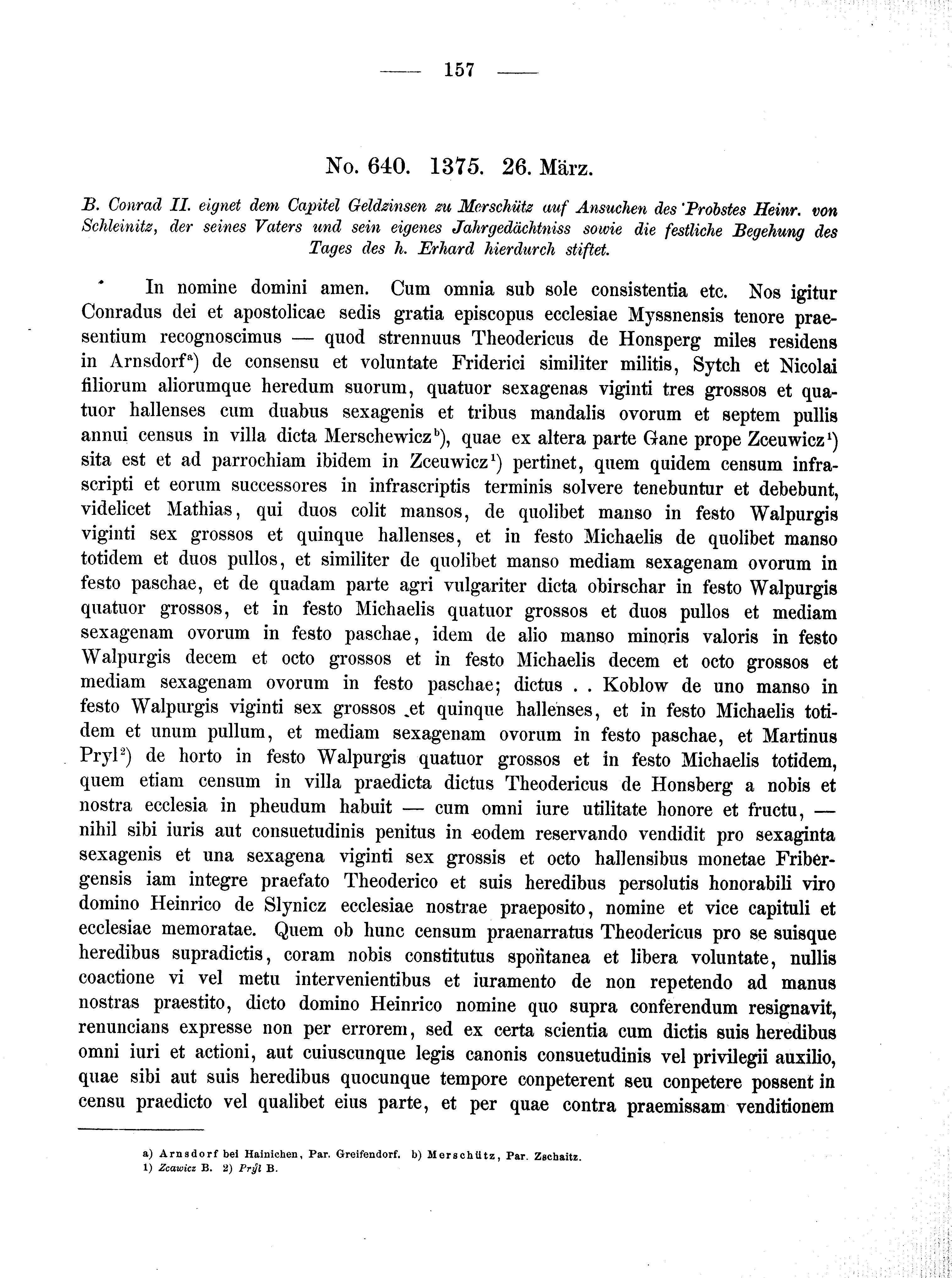Historische Urkunde Seite 157 aus Band cds2_02