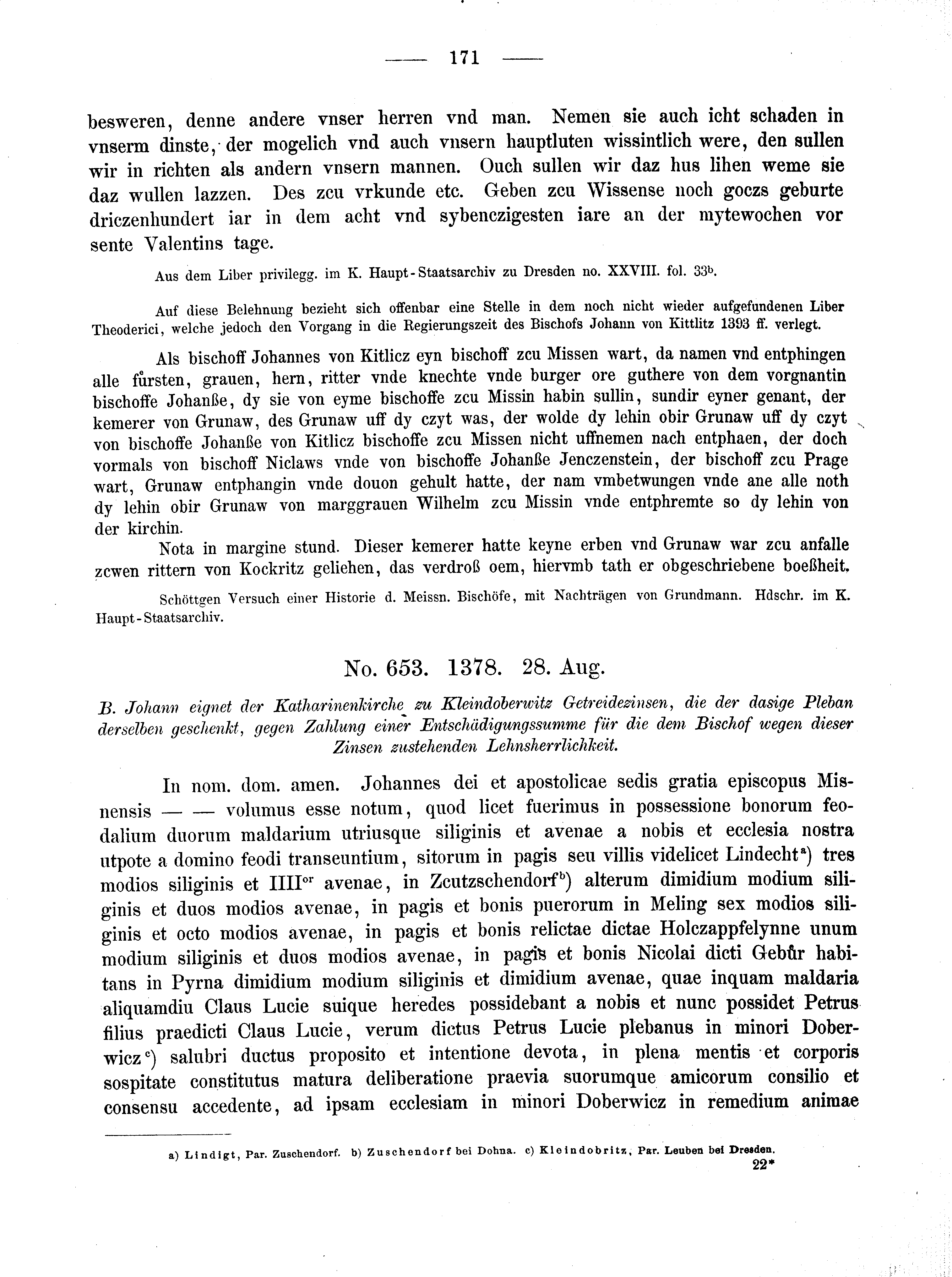 Historische Urkunde Seite 171 aus Band cds2_02