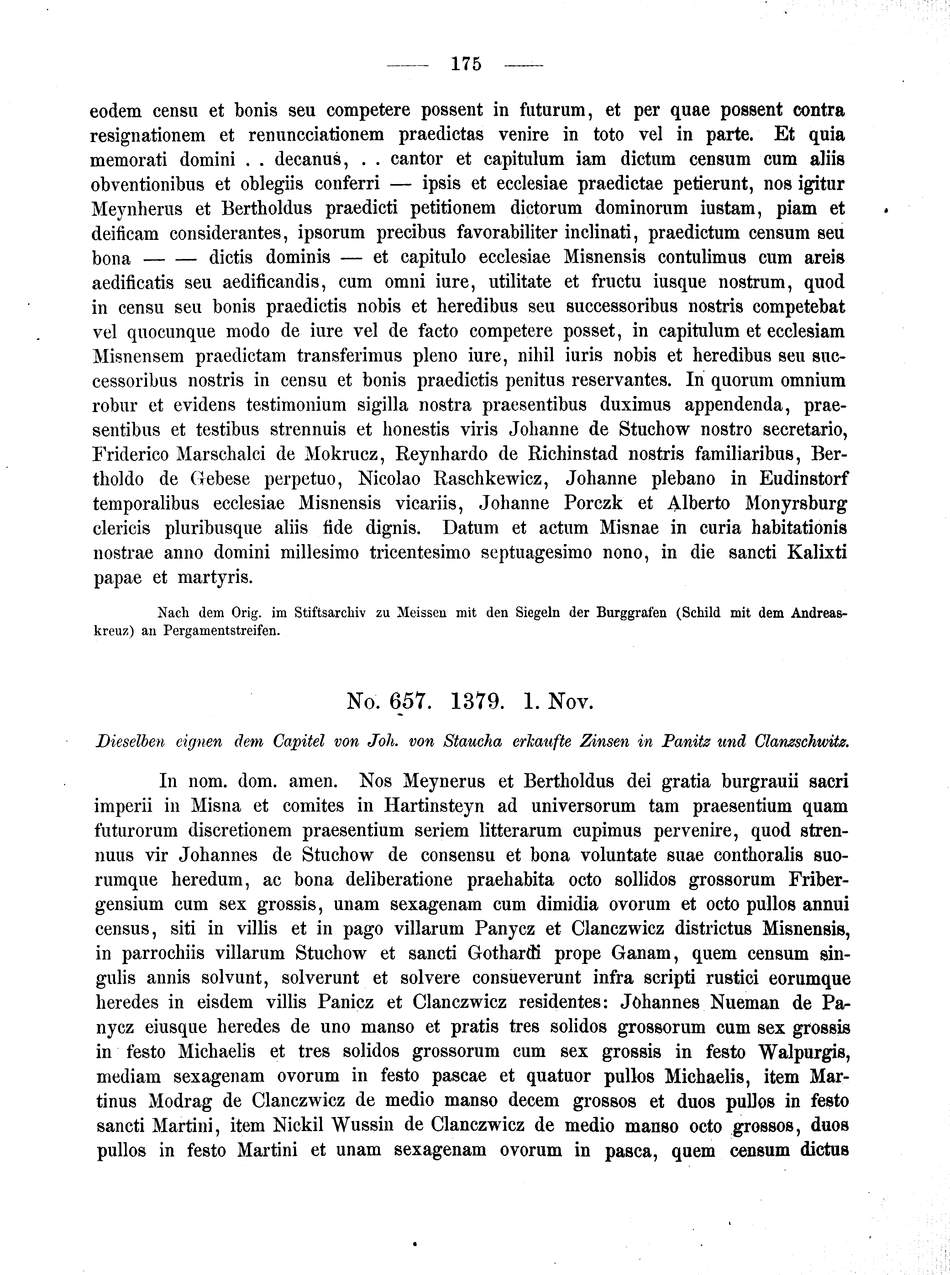 Historische Urkunde Seite 175 aus Band cds2_02