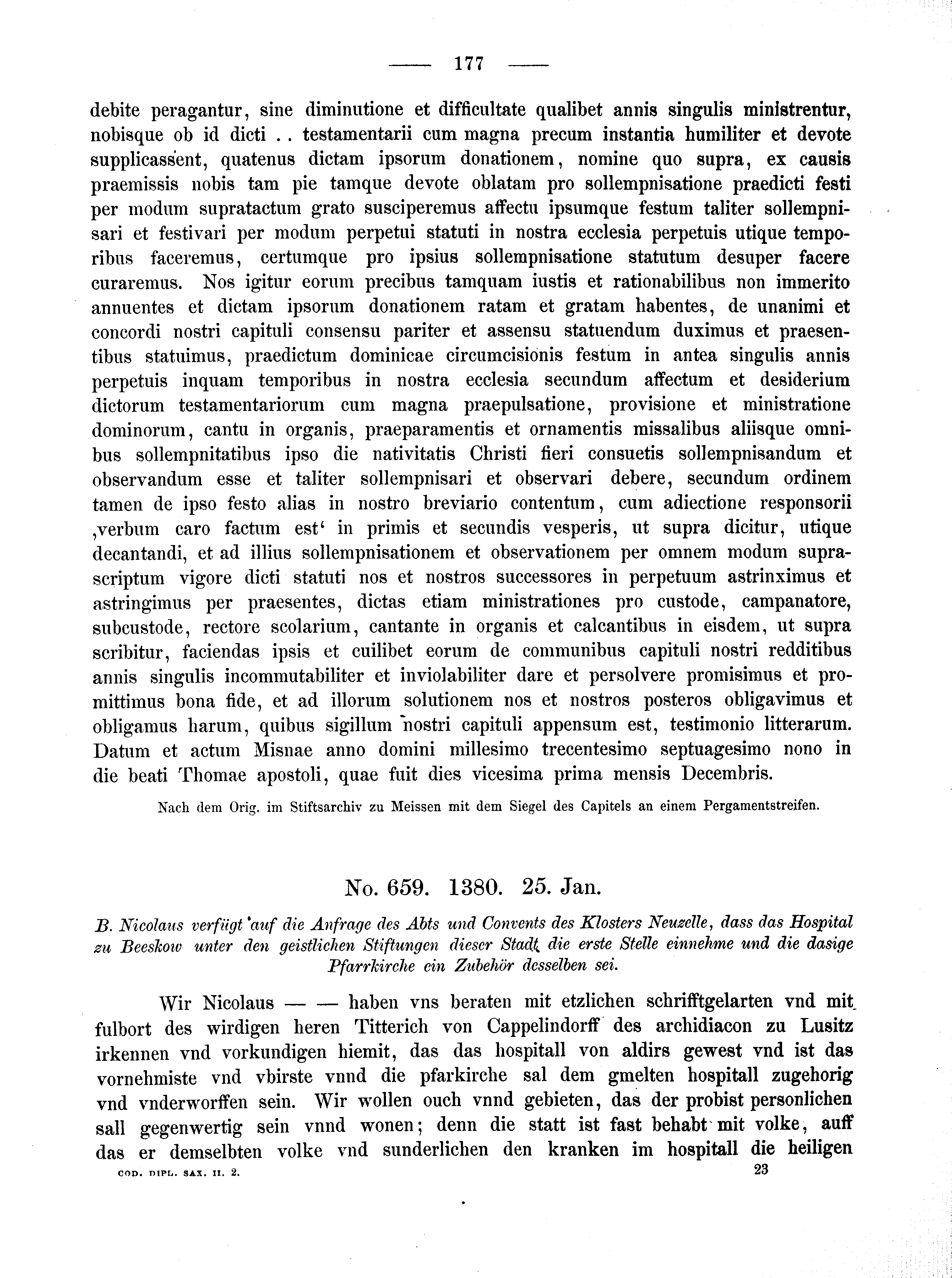 Historische Urkunde Seite 177 aus Band cds2_02
