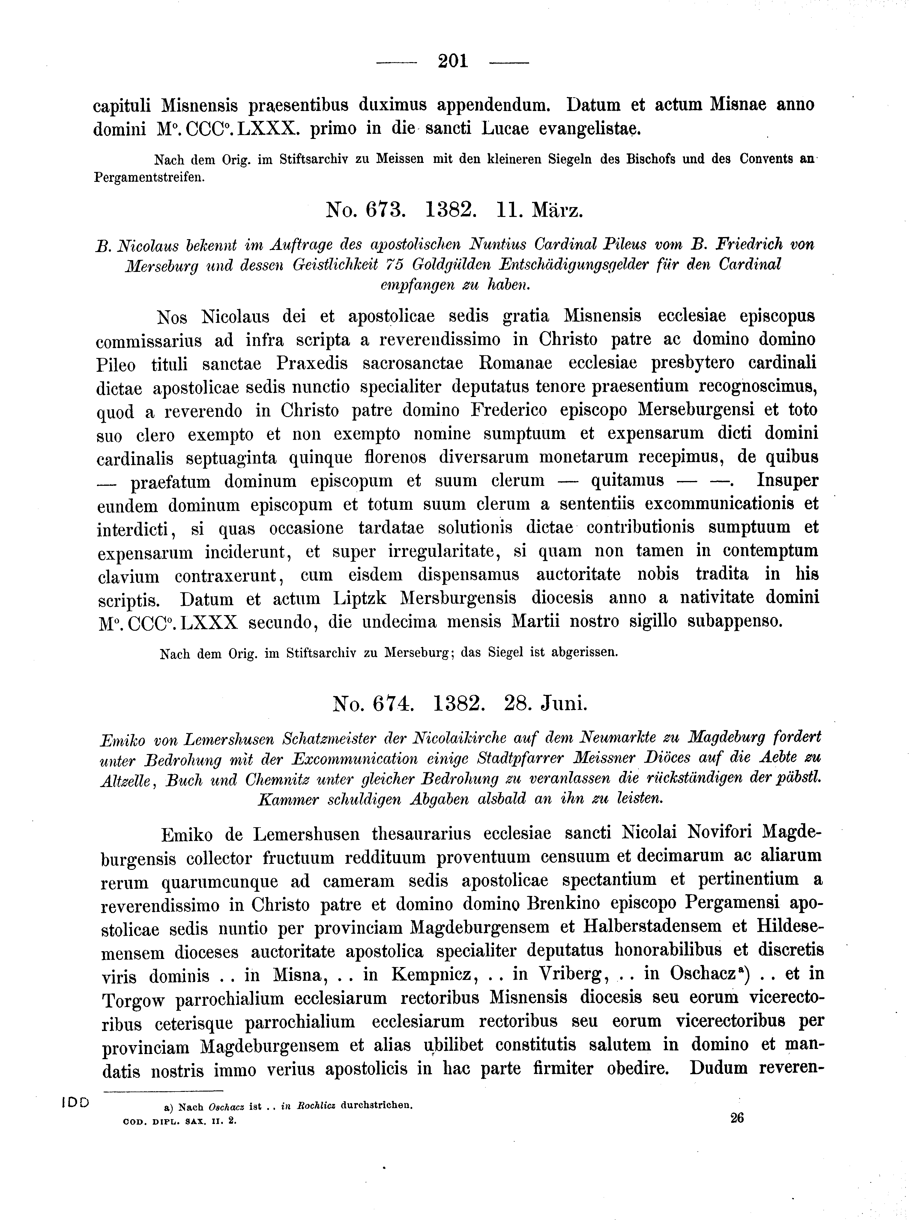 Historische Urkunde Seite 201 aus Band cds2_02