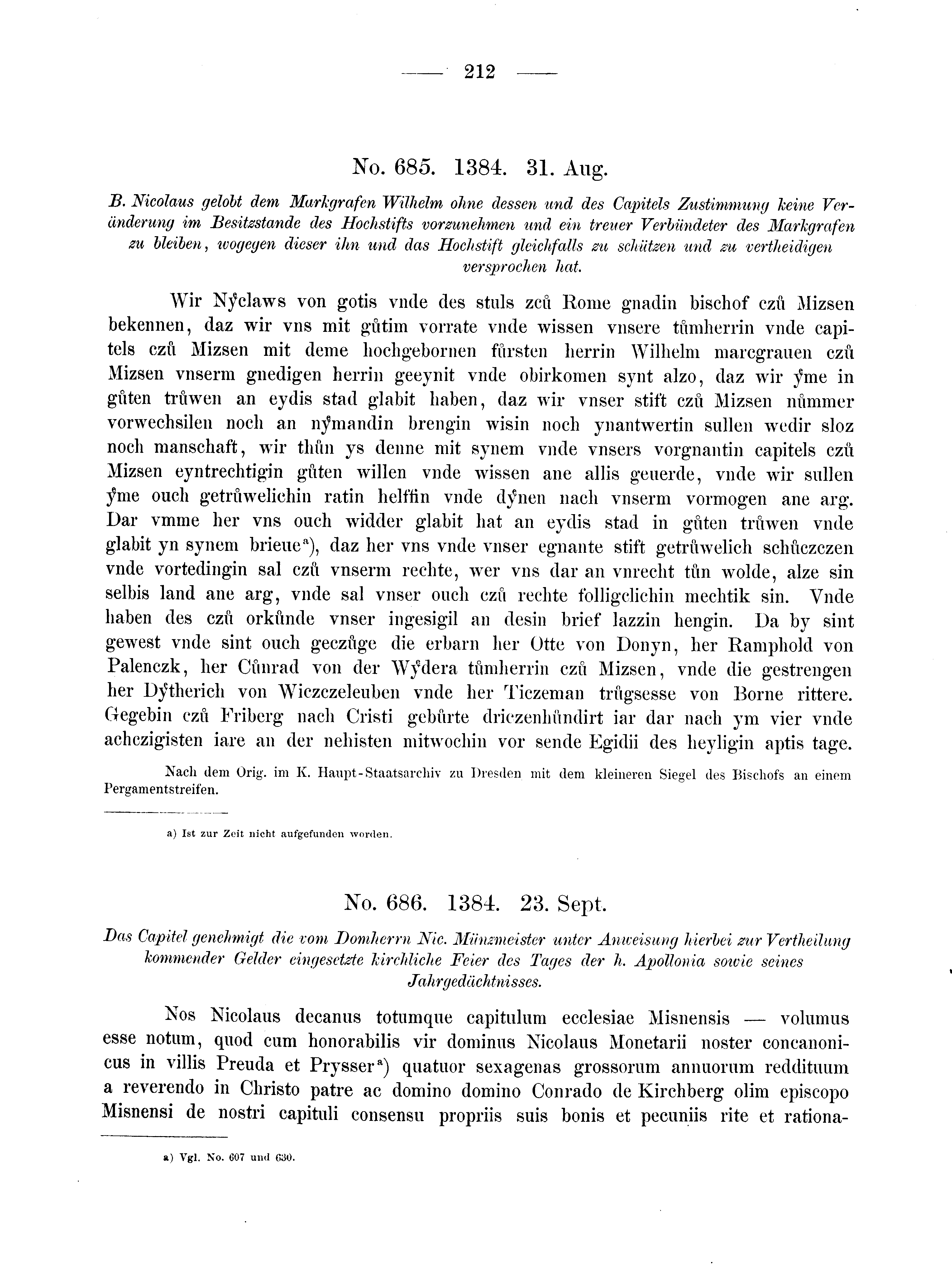 Historische Urkunde Seite 212 aus Band cds2_02